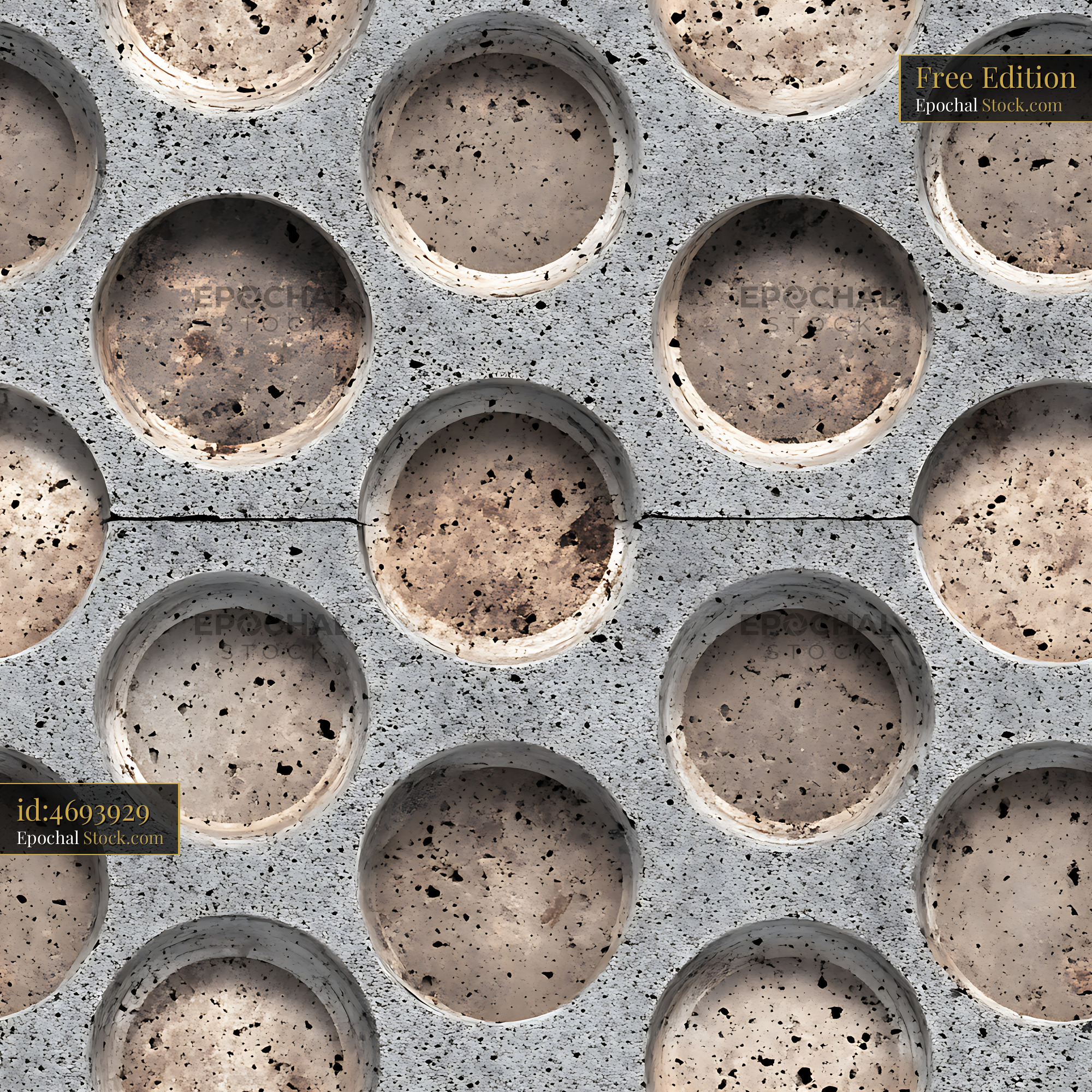 Industrial Perforated Concrete Seamless Pattern - stock photo