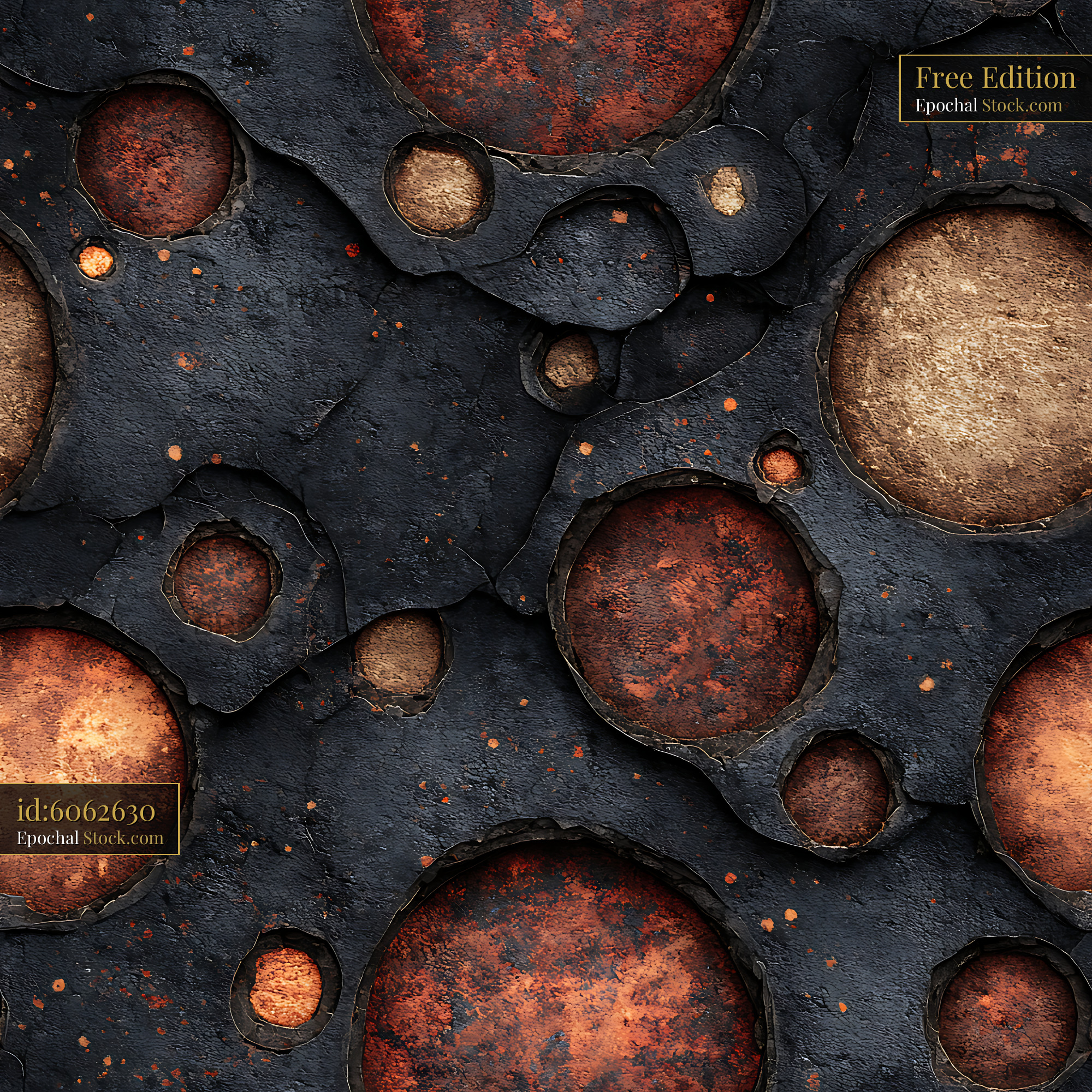 Industrial Rusted Metal Seamless Repeat Pattern - stock photo