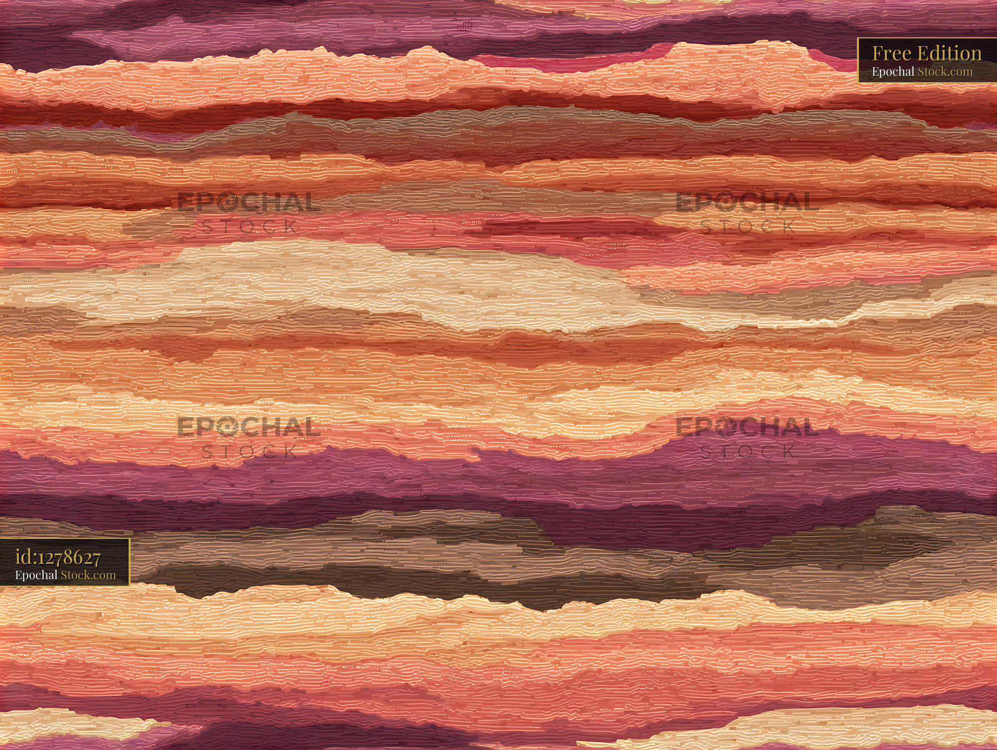 Terracotta Sedimentary Strata Seamless Pattern - stock photo