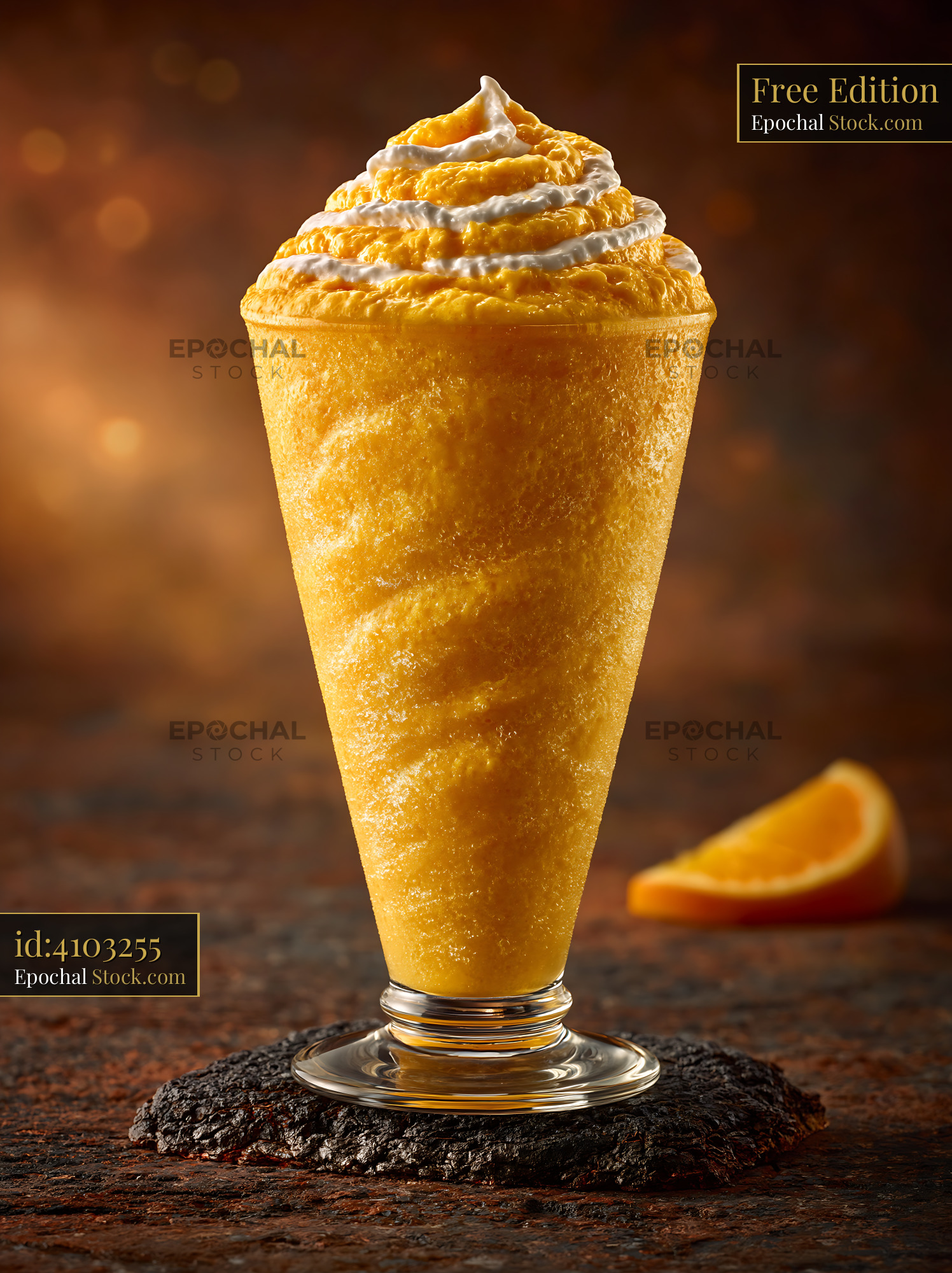 Pawpaw punch milkshake with whipped cream topping - stock photo