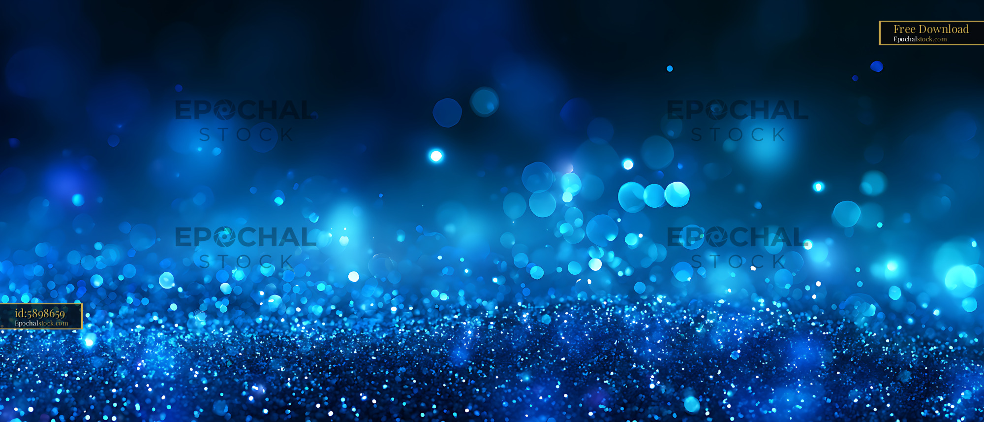 Watermarked full-resolution preview of Luminous blue glitter and bokeh background