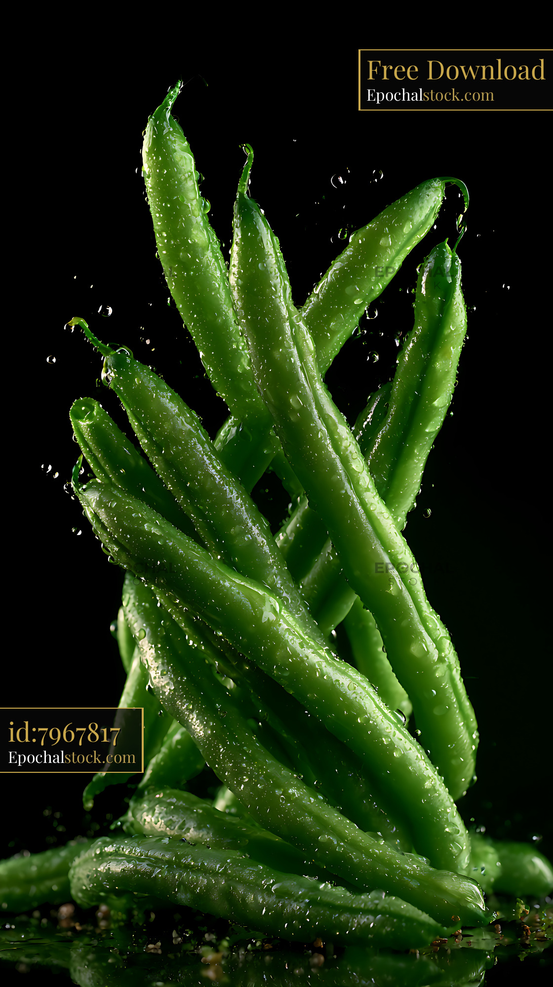 Watermarked full-resolution preview of Wet aloe vera plant on a black background