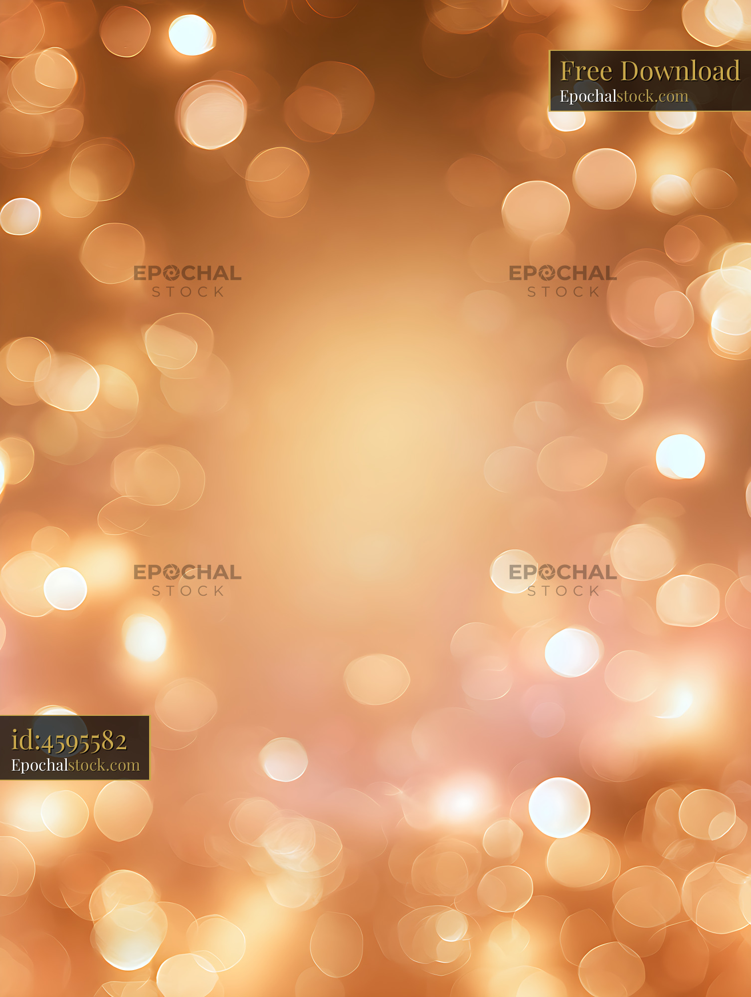 Watermarked full-resolution preview of Abstract Warm Orange Bokeh Background