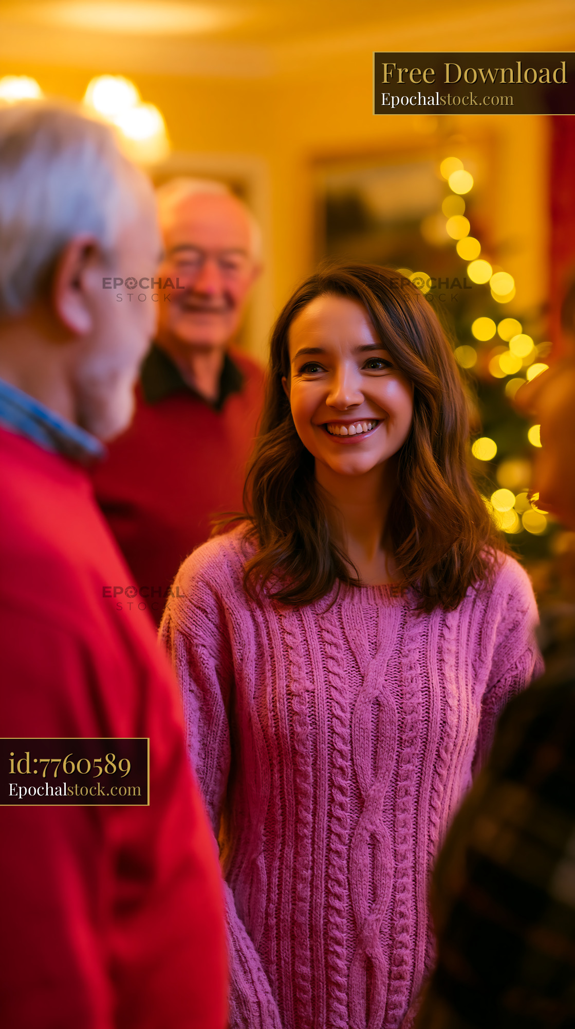 Watermarked full-resolution preview of Gathering with friends during Christmas celebration