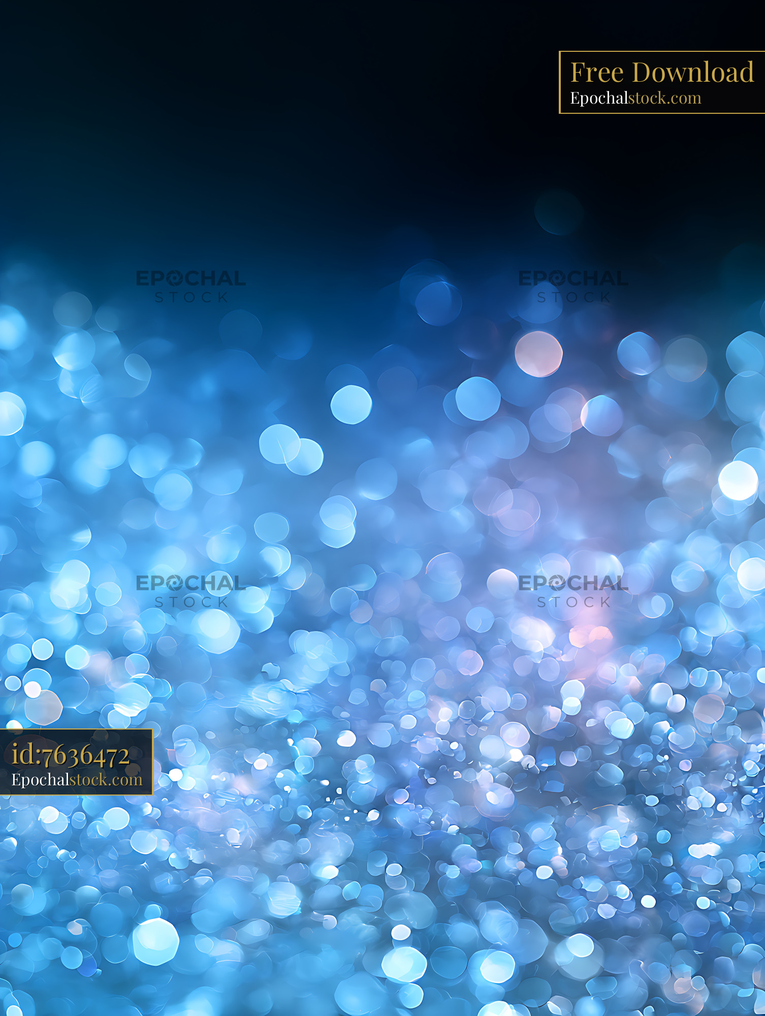 Watermarked full-resolution preview of Luminous blue abstract bokeh backdrop