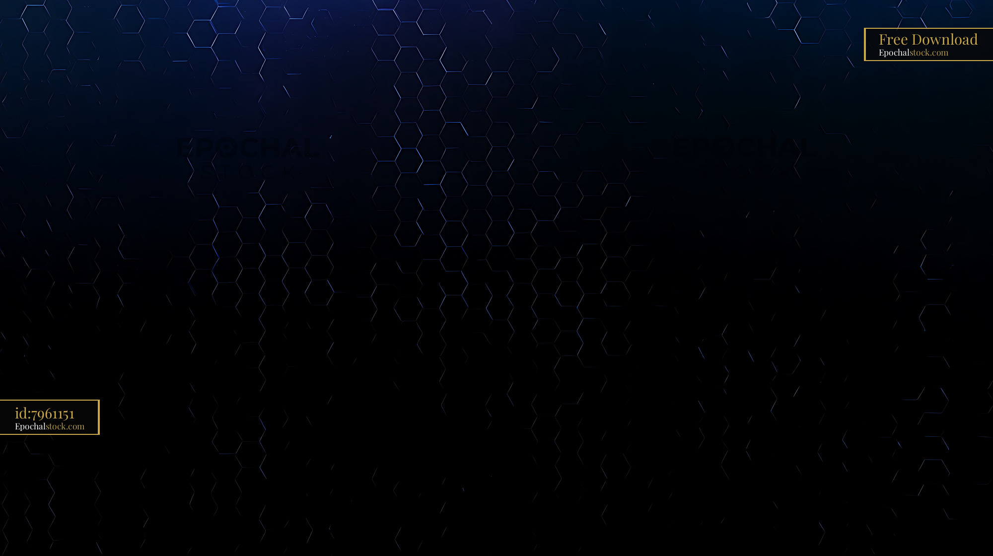 Watermarked full-resolution preview of Abstract dark honeycomb pattern with blue highlights