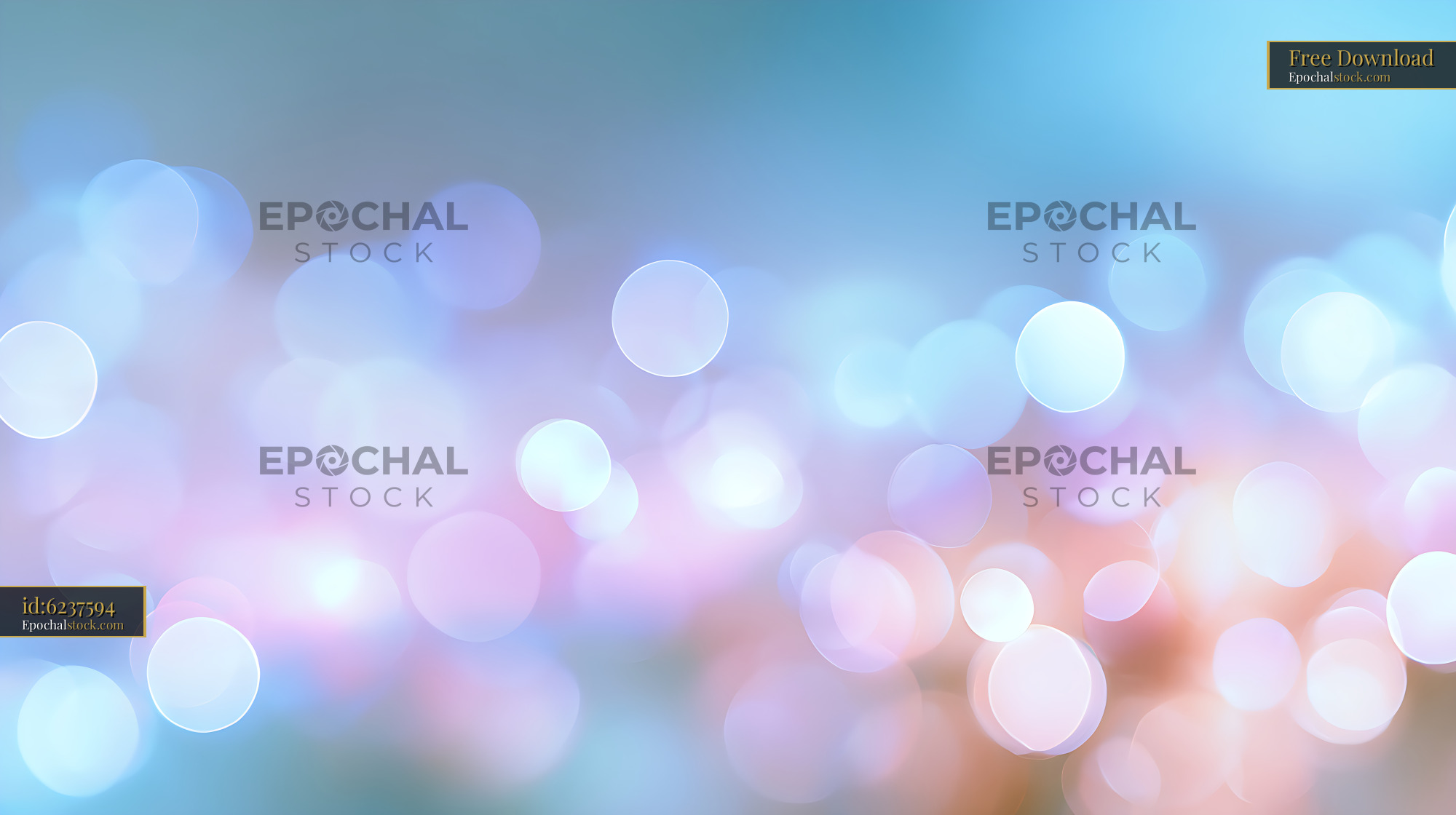 Watermarked full-resolution preview of Dreamy pastel bokeh lights in blue and pink