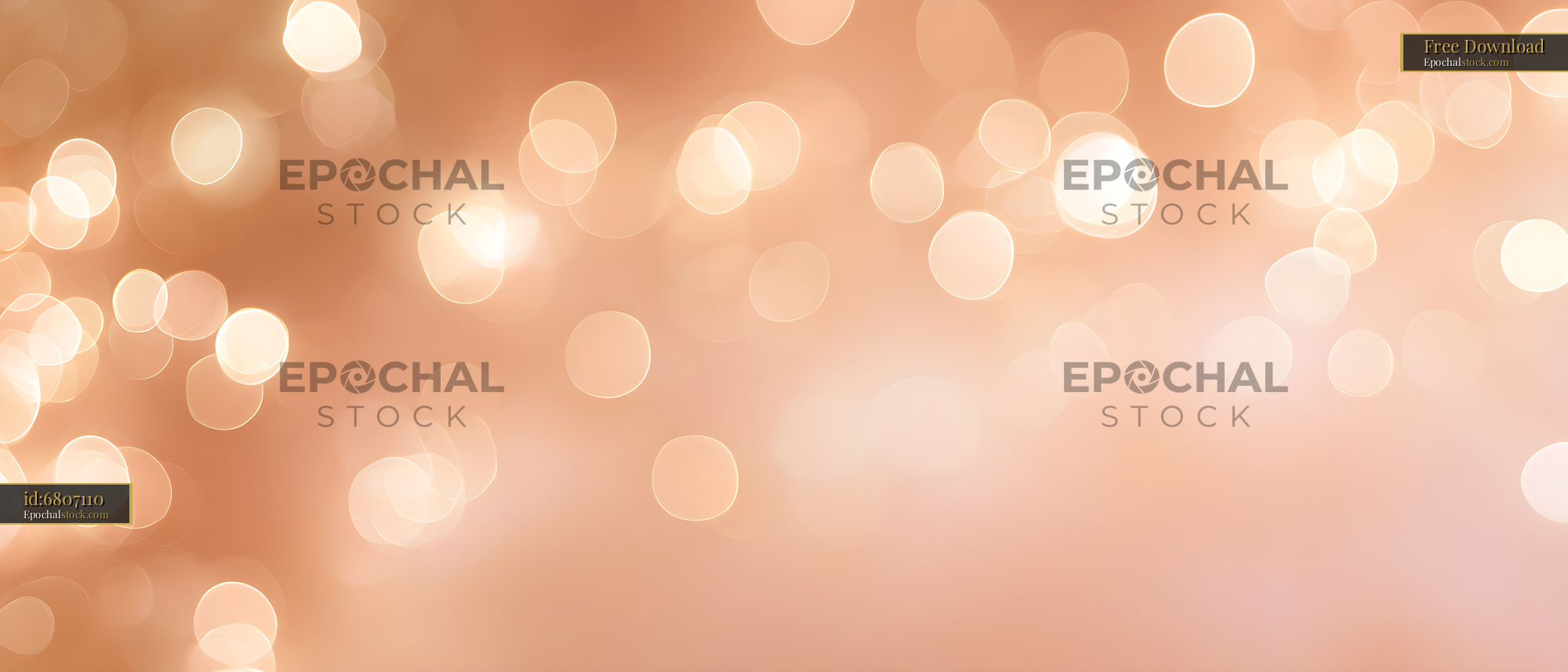 Watermarked full-resolution preview of Warm peach abstract bokeh background