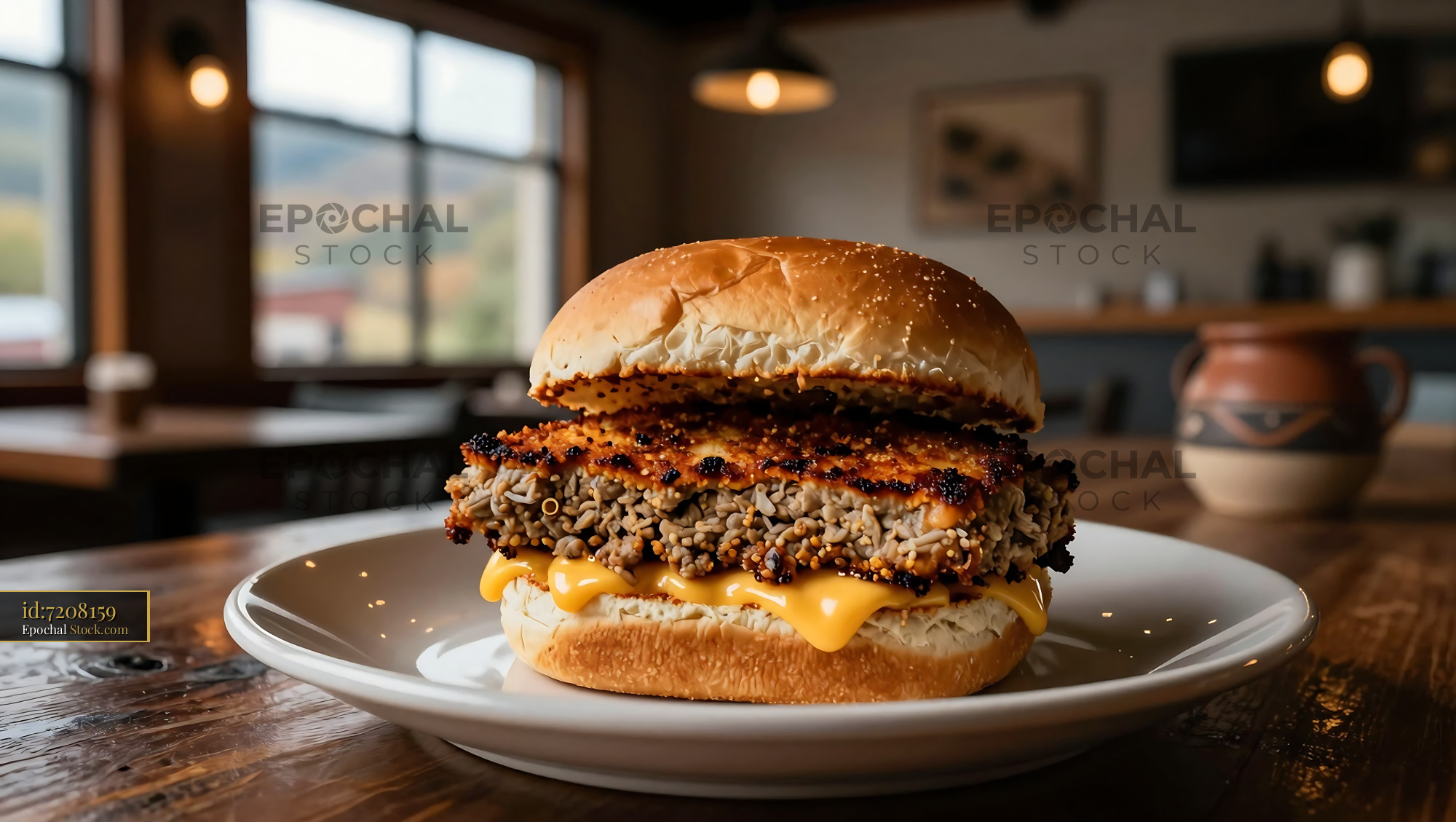 Gourmet Livermush Sandwich Plated - stock photo