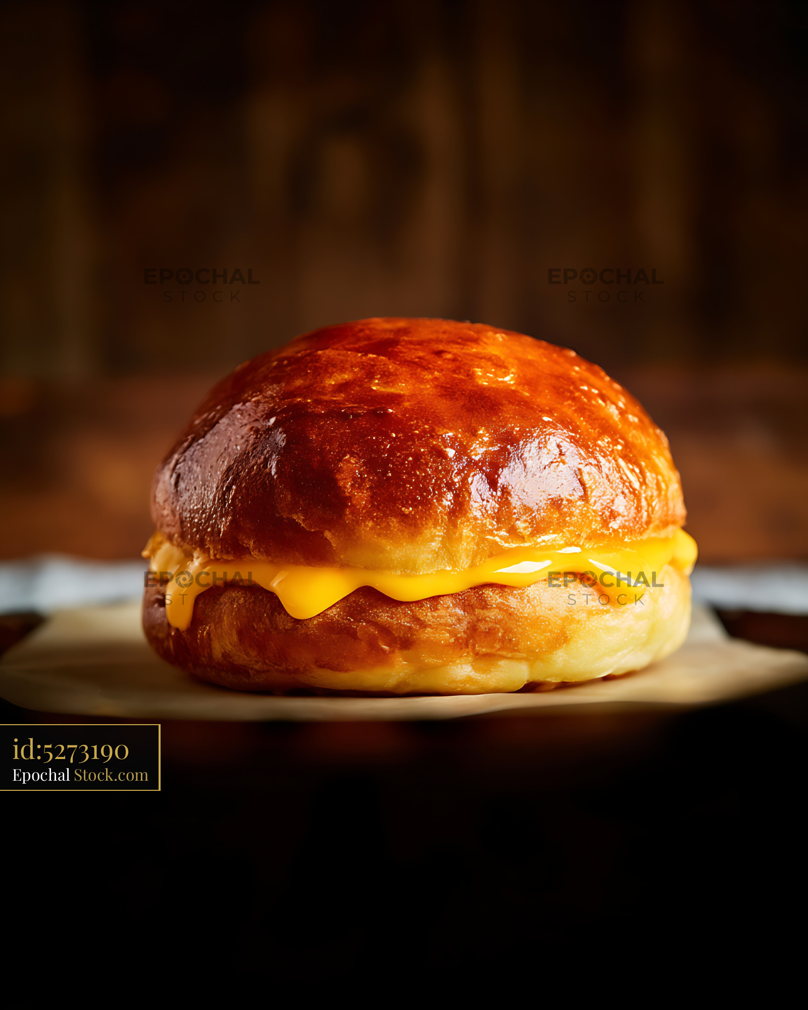 Artisan Cheese Bierocks with Golden Brioche Crust in Warm Studio Light - stock photo