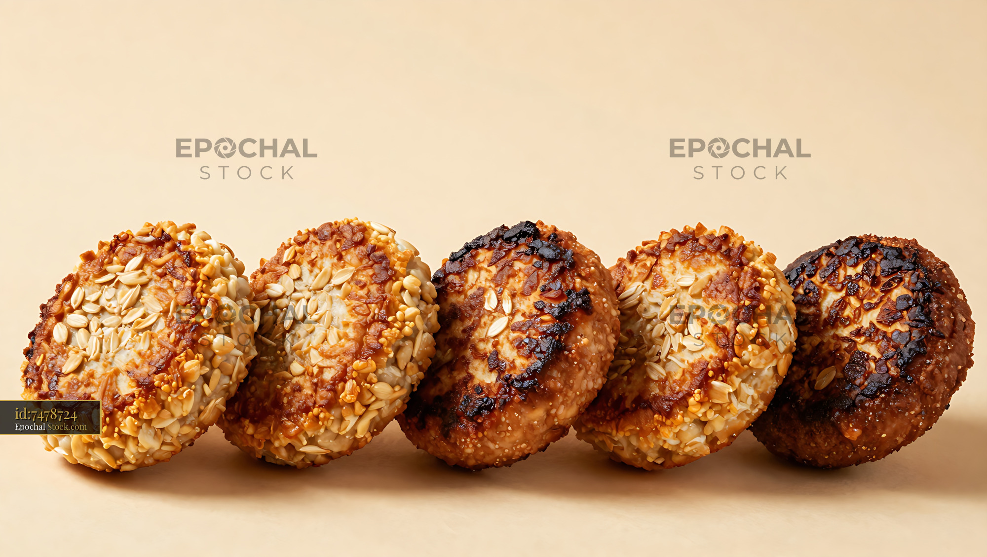 Crispy Goetta Meatballs with Golden Oatmeal Crust, Cincinnati Style - stock photo