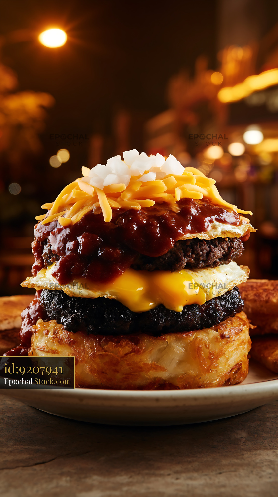 St. Louis Slinger Double Cheeseburger - stock photo