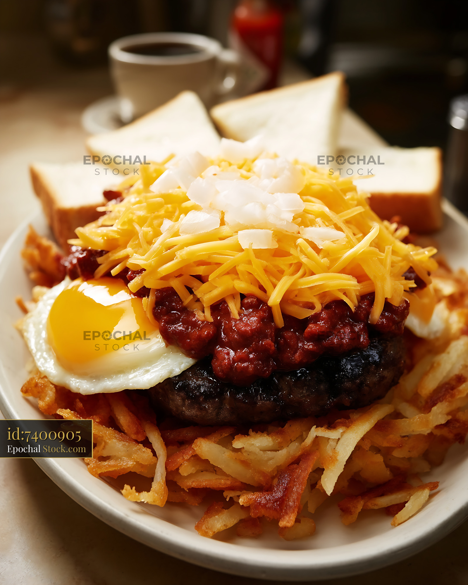 St. Louis Slinger Diner Breakfast Plate - stock photo