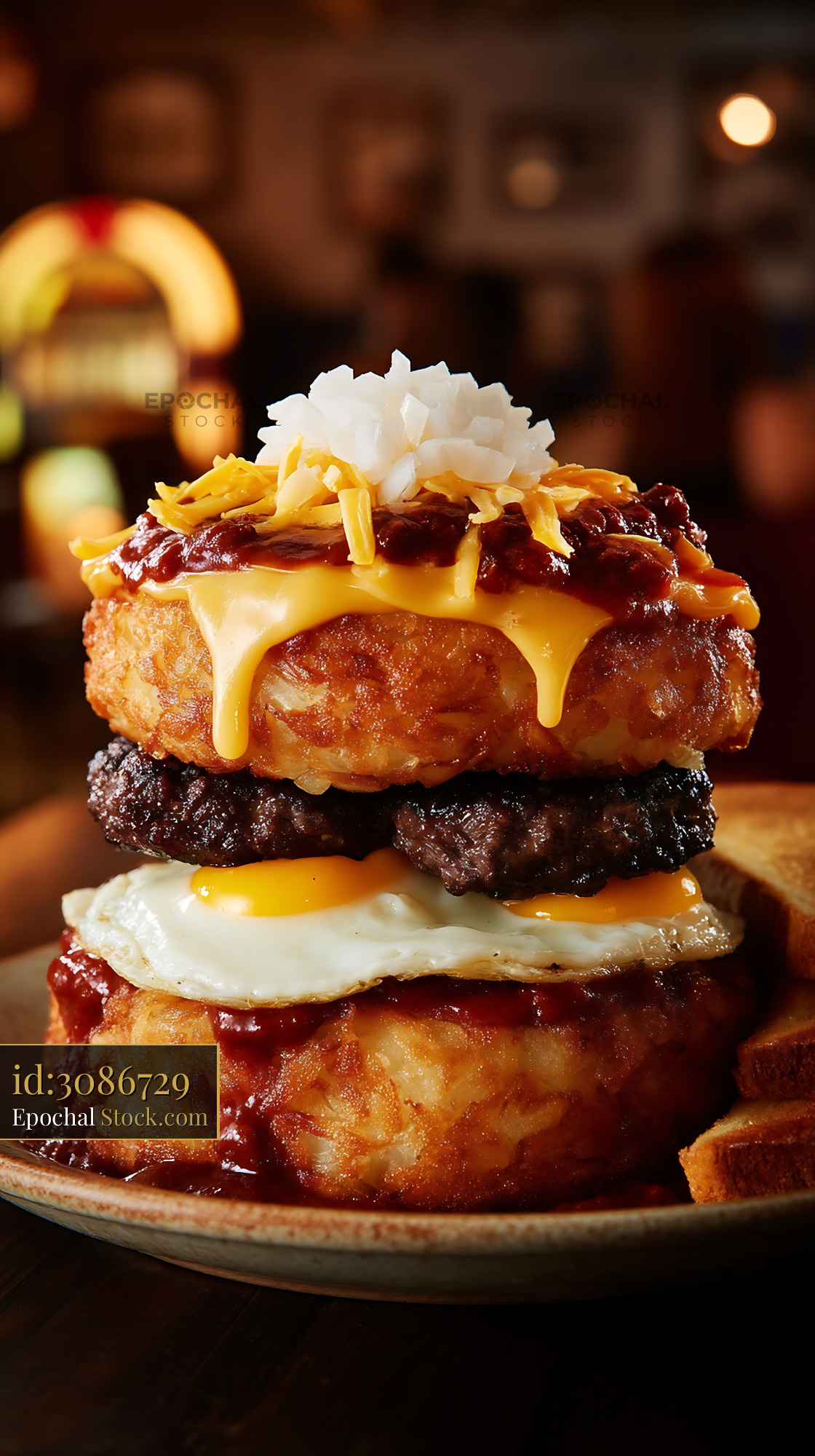 St. Louis Slinger Gourmet Fried Chicken Burger - stock photo