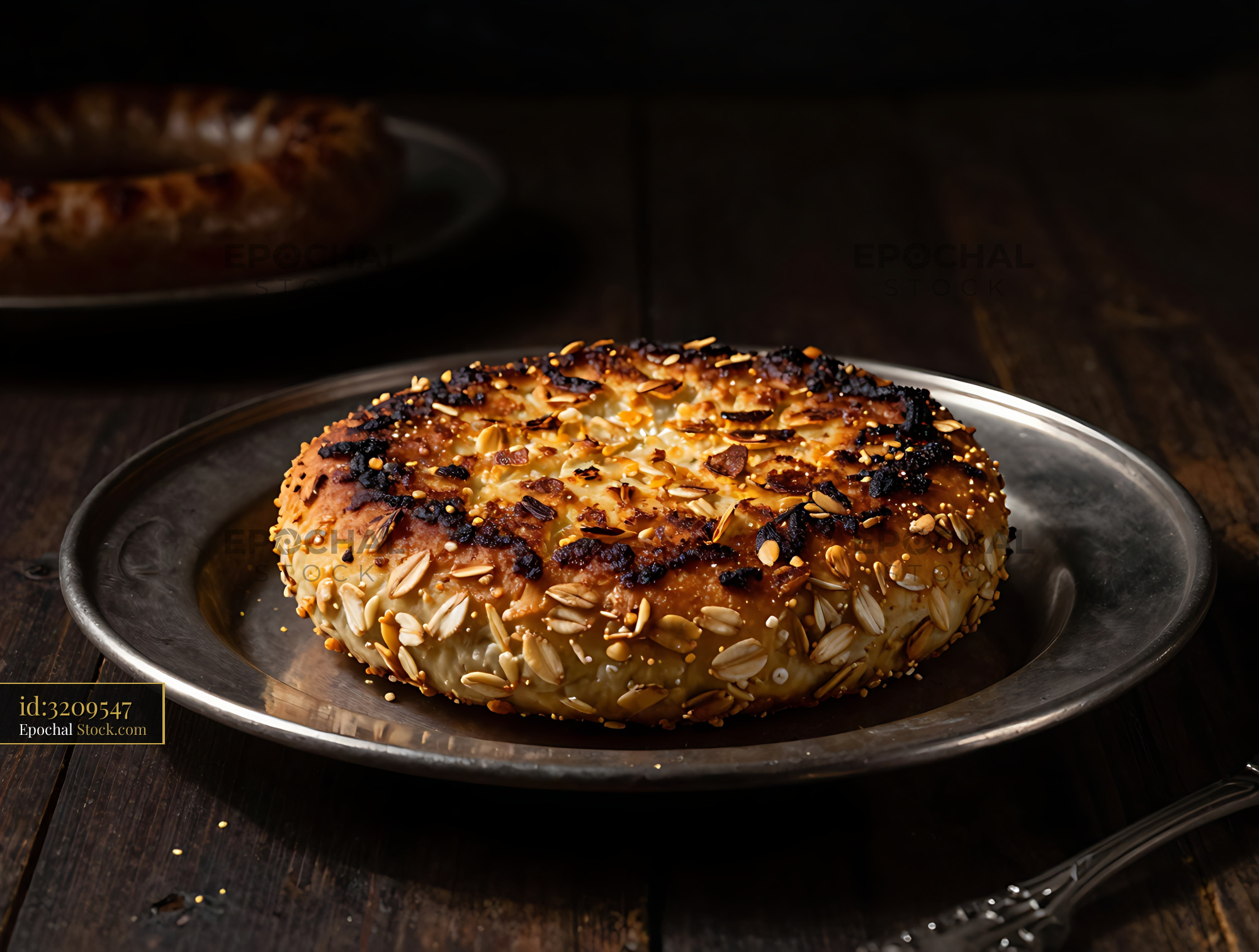 Goetta Loaf with Toasted Seeds and Oats - stock photo