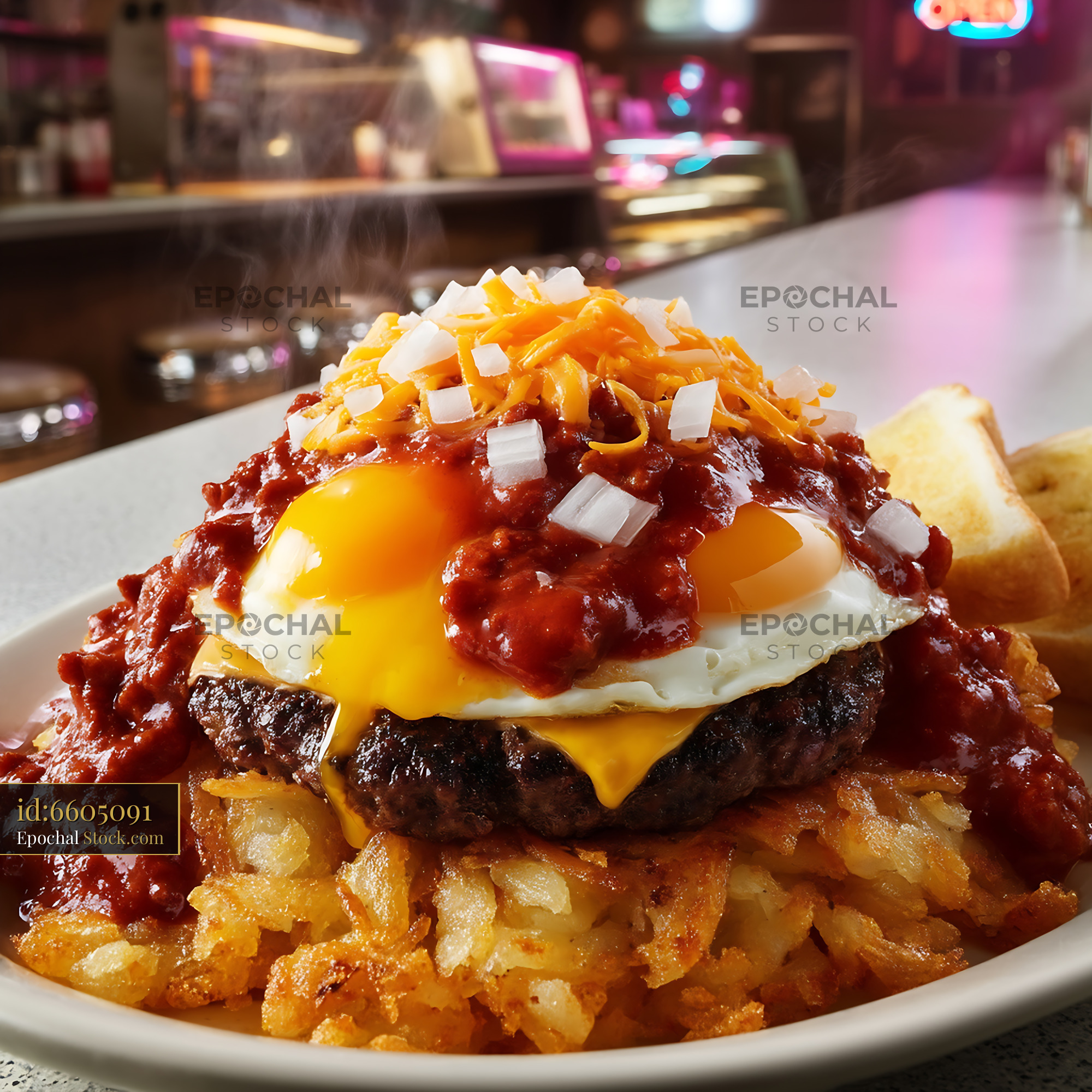 St. Louis Slinger with Fried Egg - stock photo