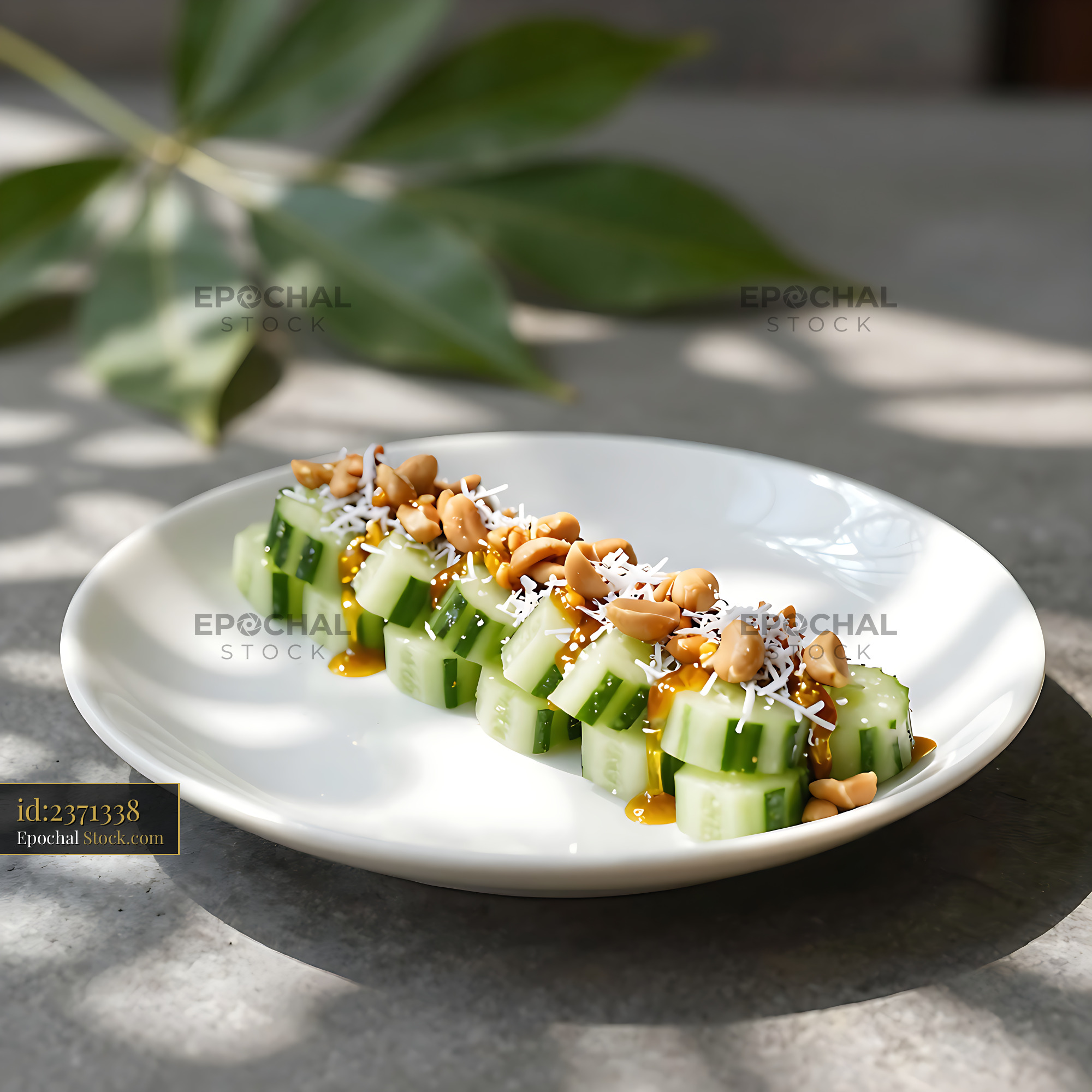 Kakdi Koshimbir: Roasted Peanut Cucumber Salad - stock photo