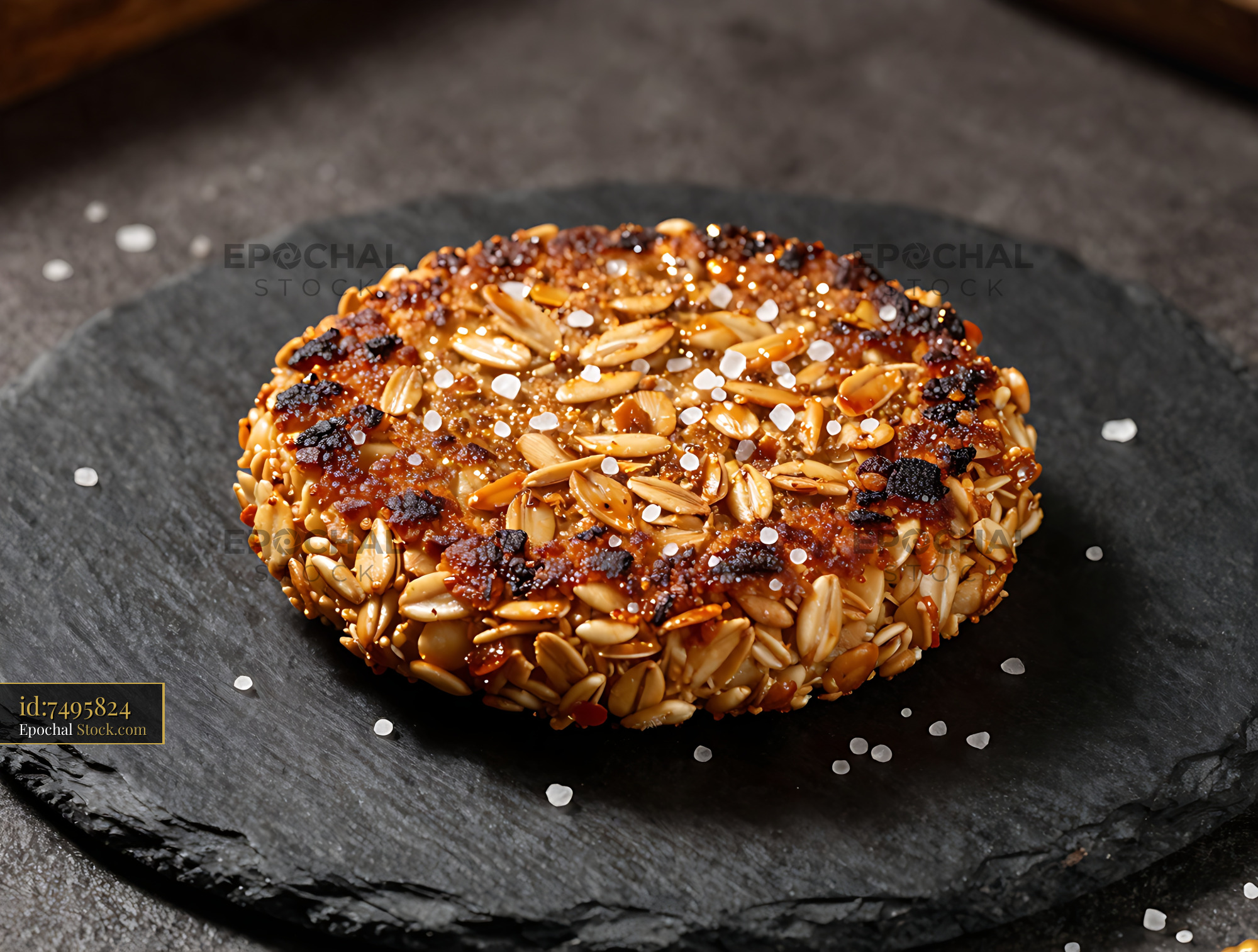 Caramelized Almond Pastry Pearl Sugar - stock photo