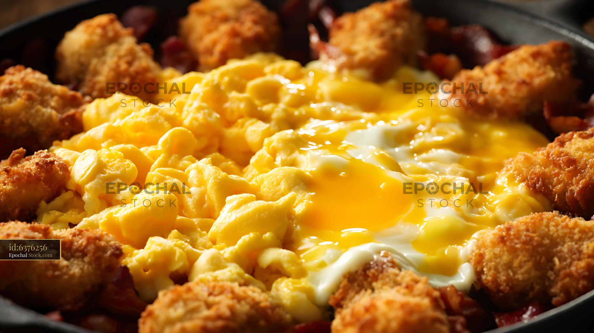 Crispy Fried Chicken and Creamy Mac and Cheese - stock photo
