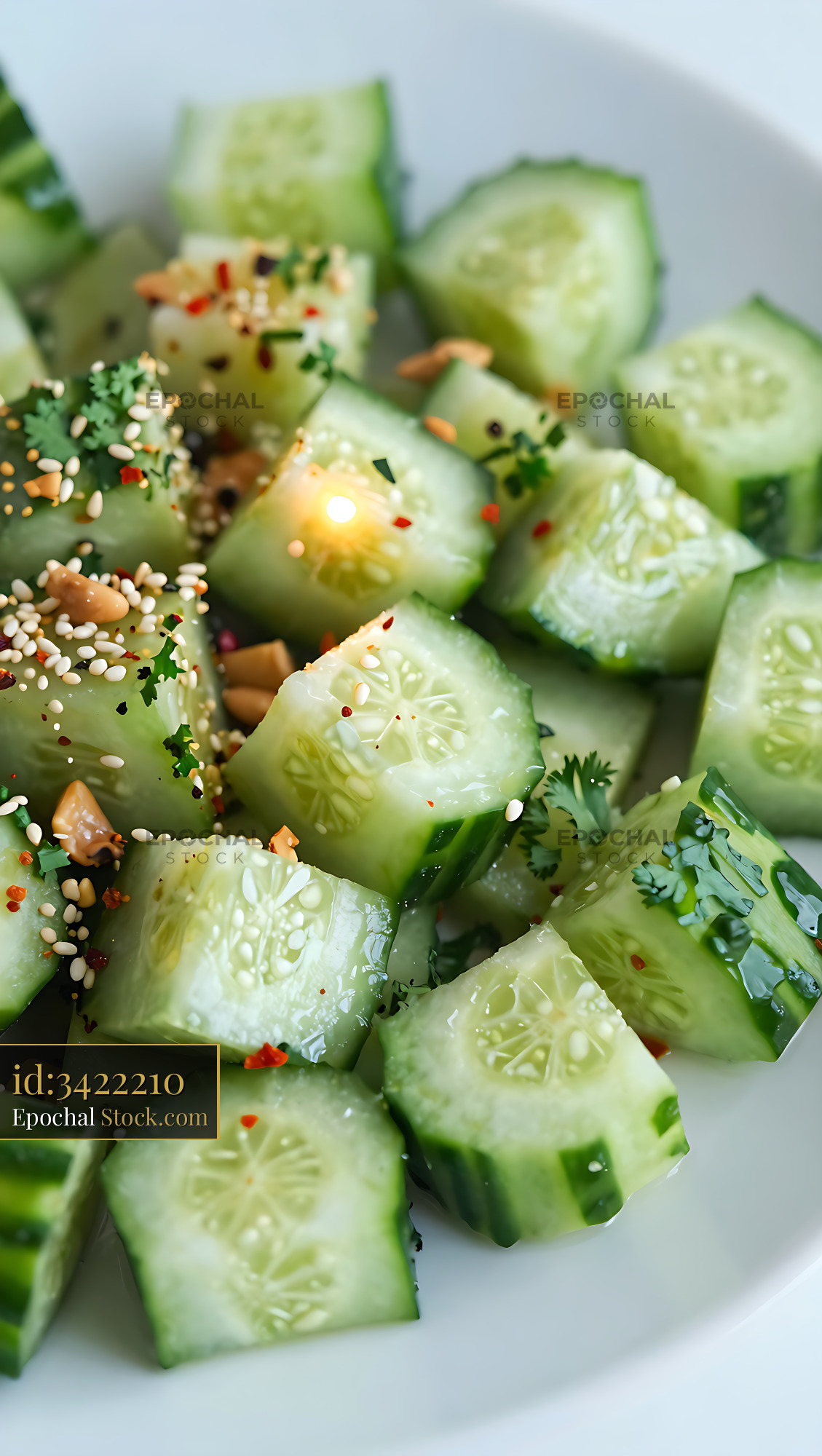 Kakdi Koshimbir Indian Cucumber Salad - stock photo