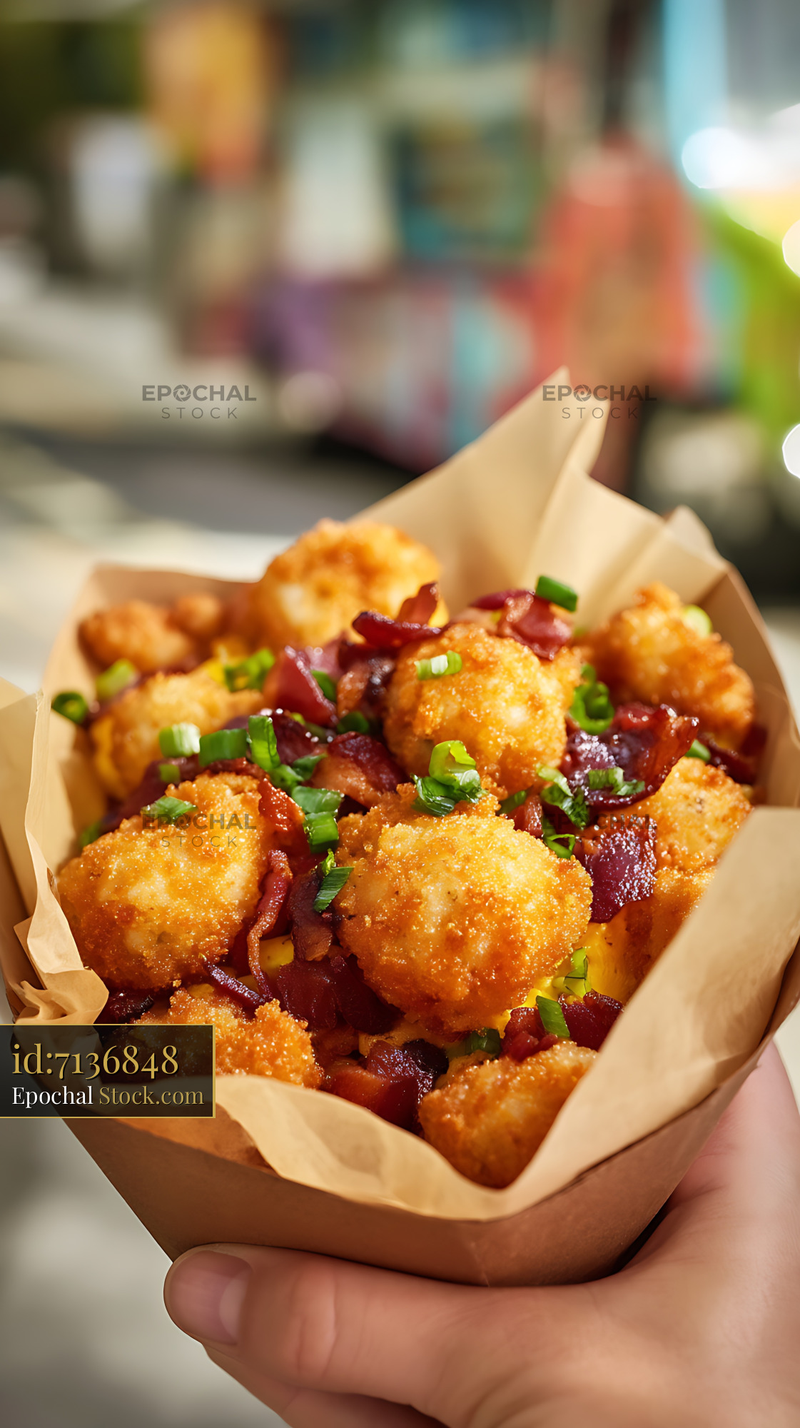 Crispy Fried Dumplings with Chili Glaze and Green Onions - stock photo