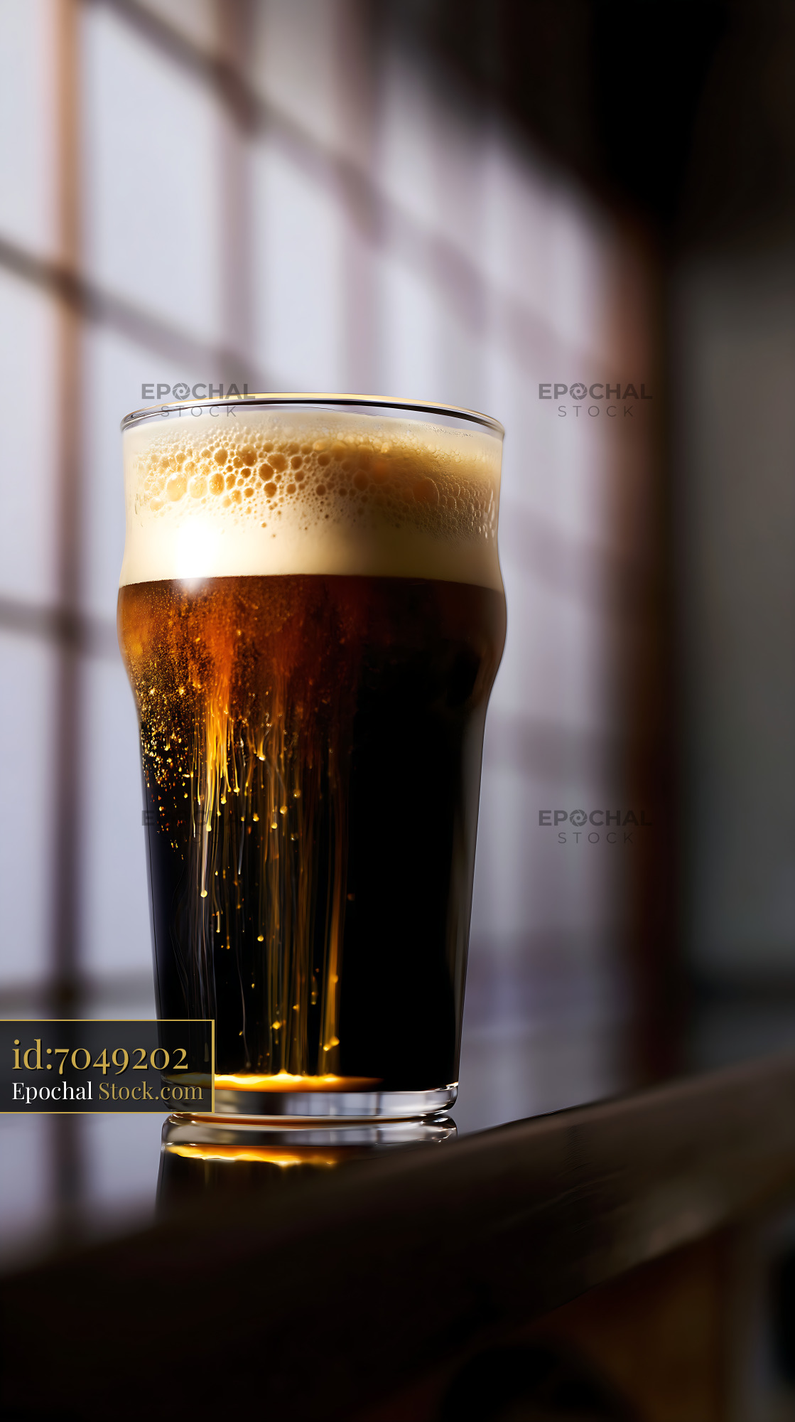 Nitro Caramel Coffee with Thick Creamy Head - stock photo