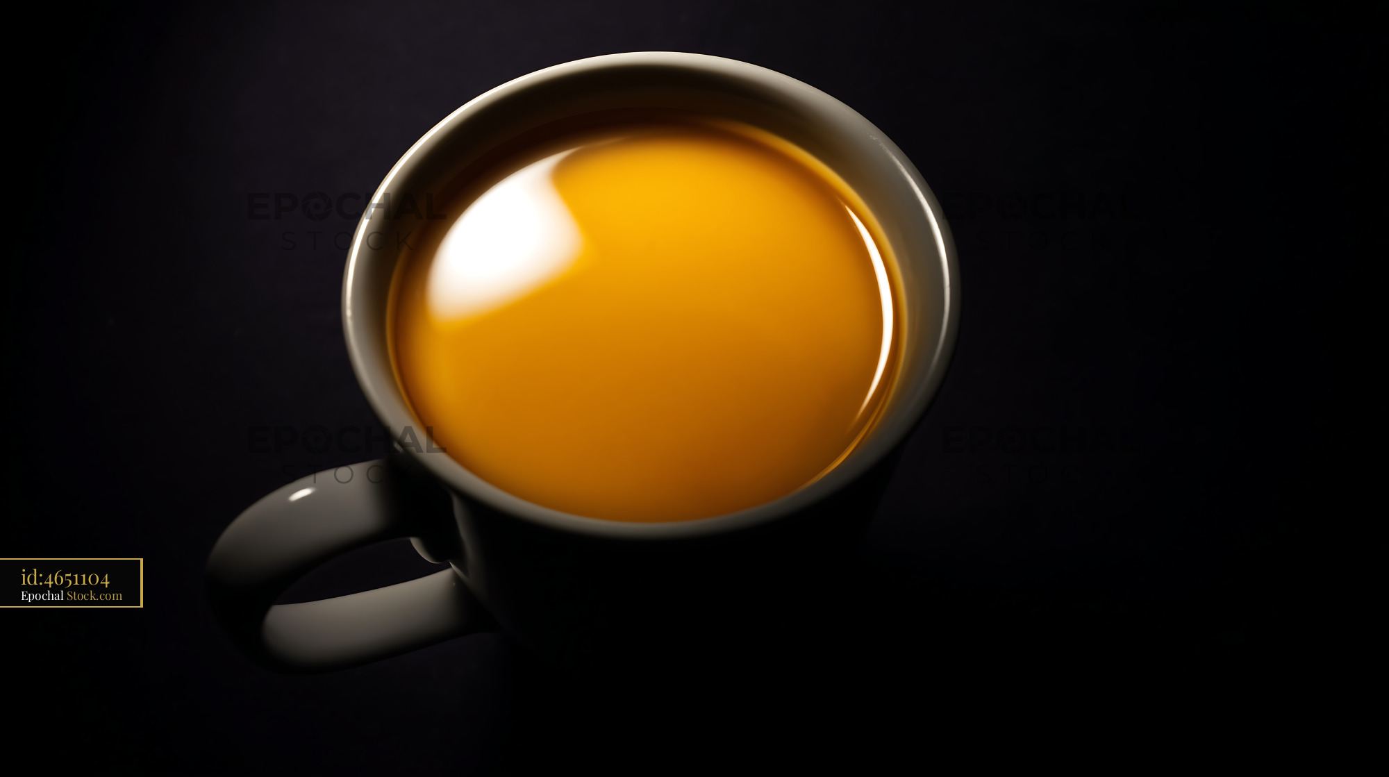 Premium Coffee Mug Golden Brew Minimalist Style - stock photo