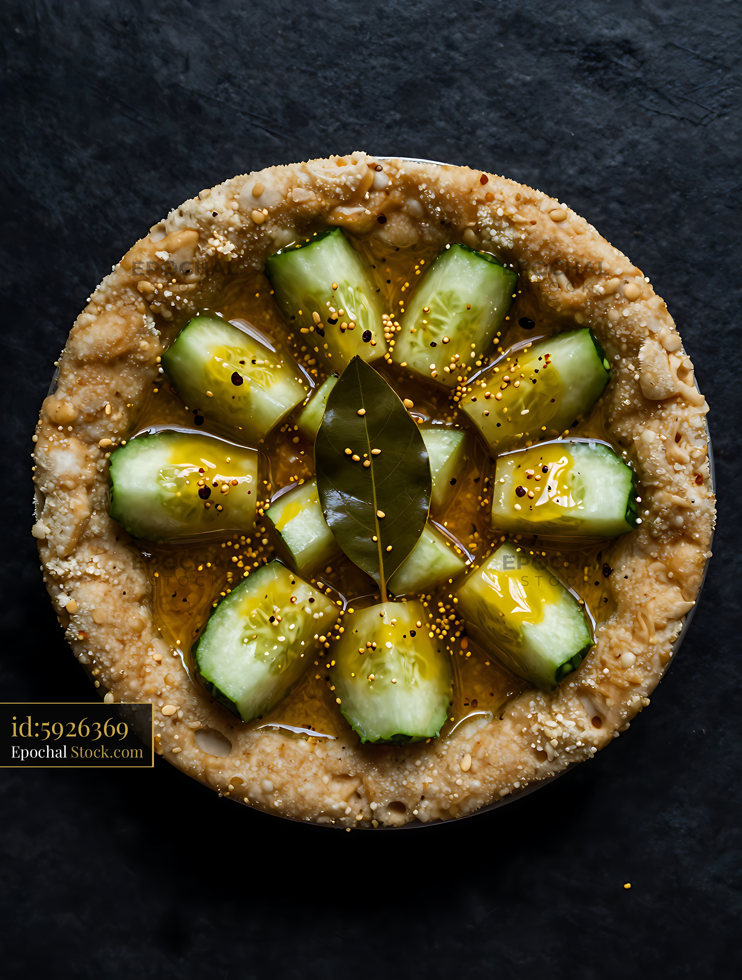 Kakdi Koshimbir Indian Cucumber Tart - stock photo