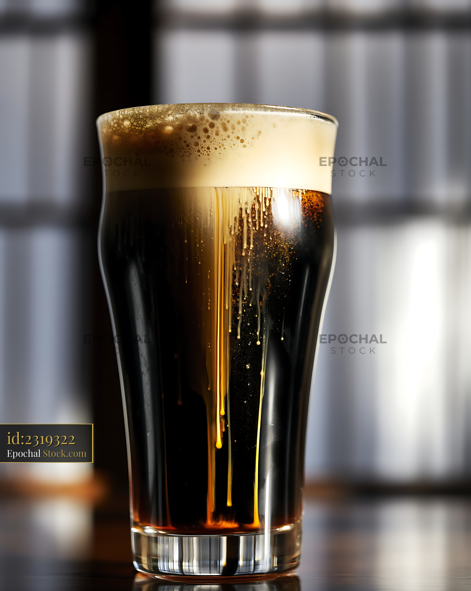 Nitro Caramel Coffee with Creamy Foam - stock photo