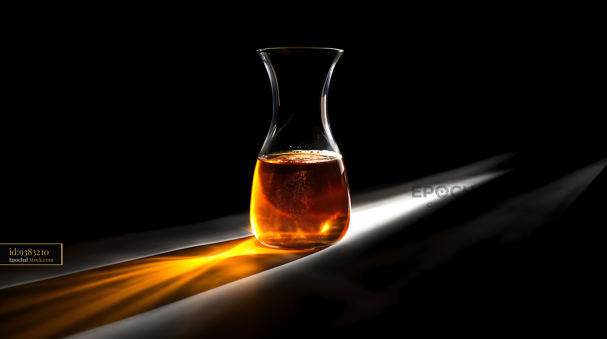 Premium Amber Spirit Carafe Backlighting - stock photo
