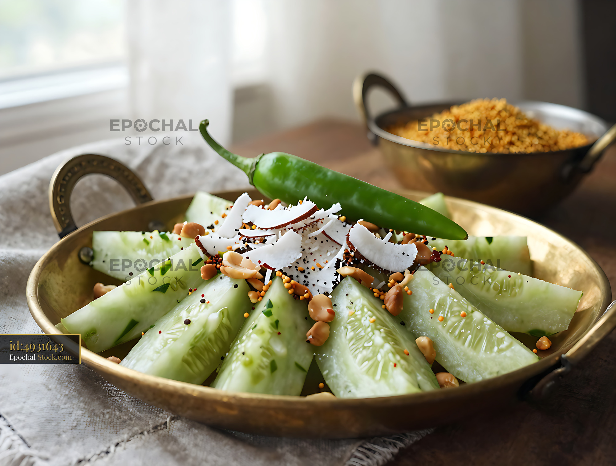 Kakdi Koshimbir: Indian Cucumber Salad - stock photo