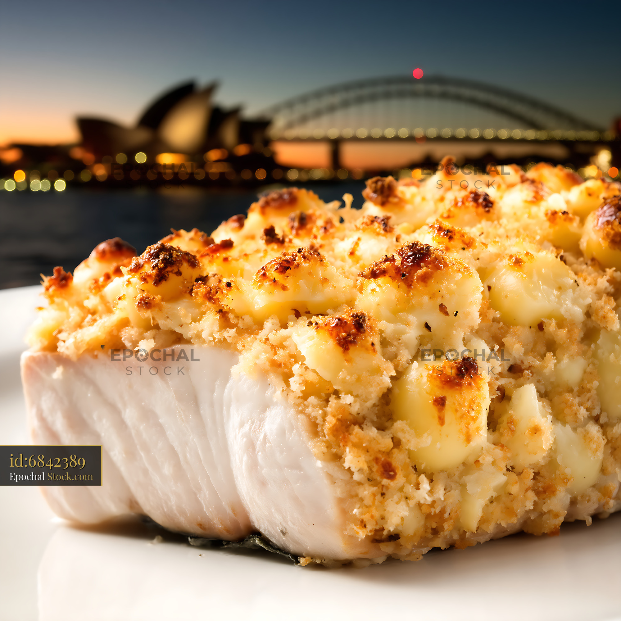 Macadamia Crusted Fish Fine Dining - stock photo