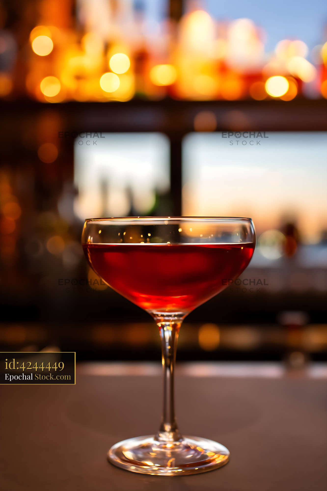 Bushwick Cocktail with Evening Lights - stock photo