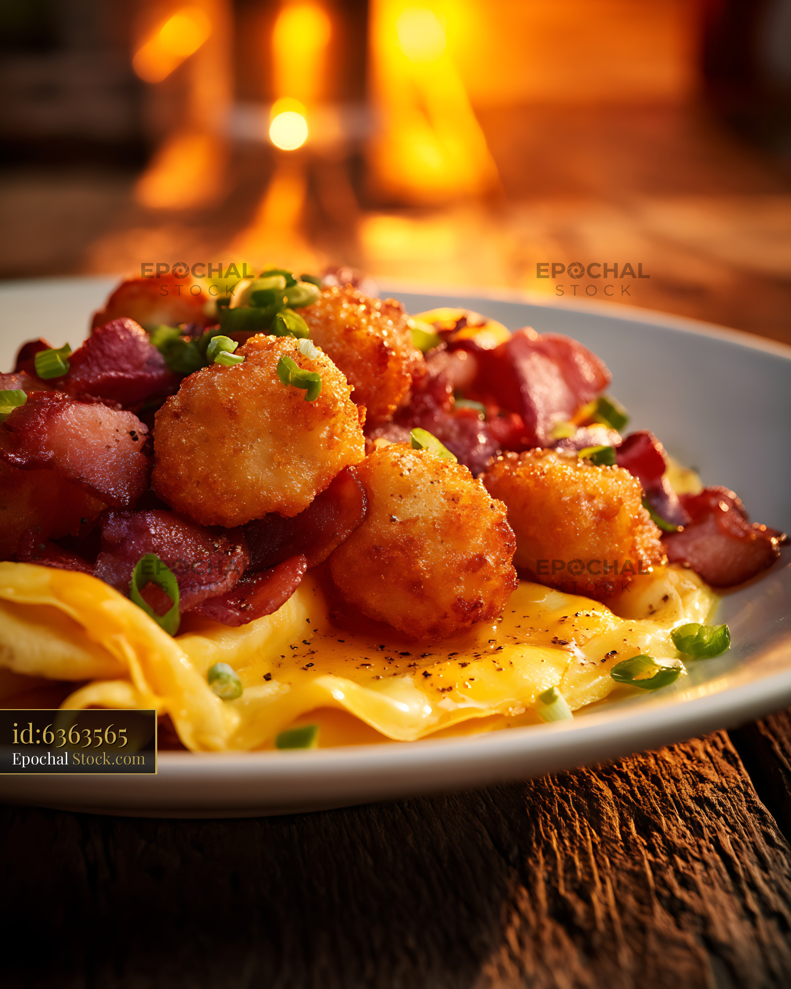 Seared Shrimp with Beef and Pasta - stock photo