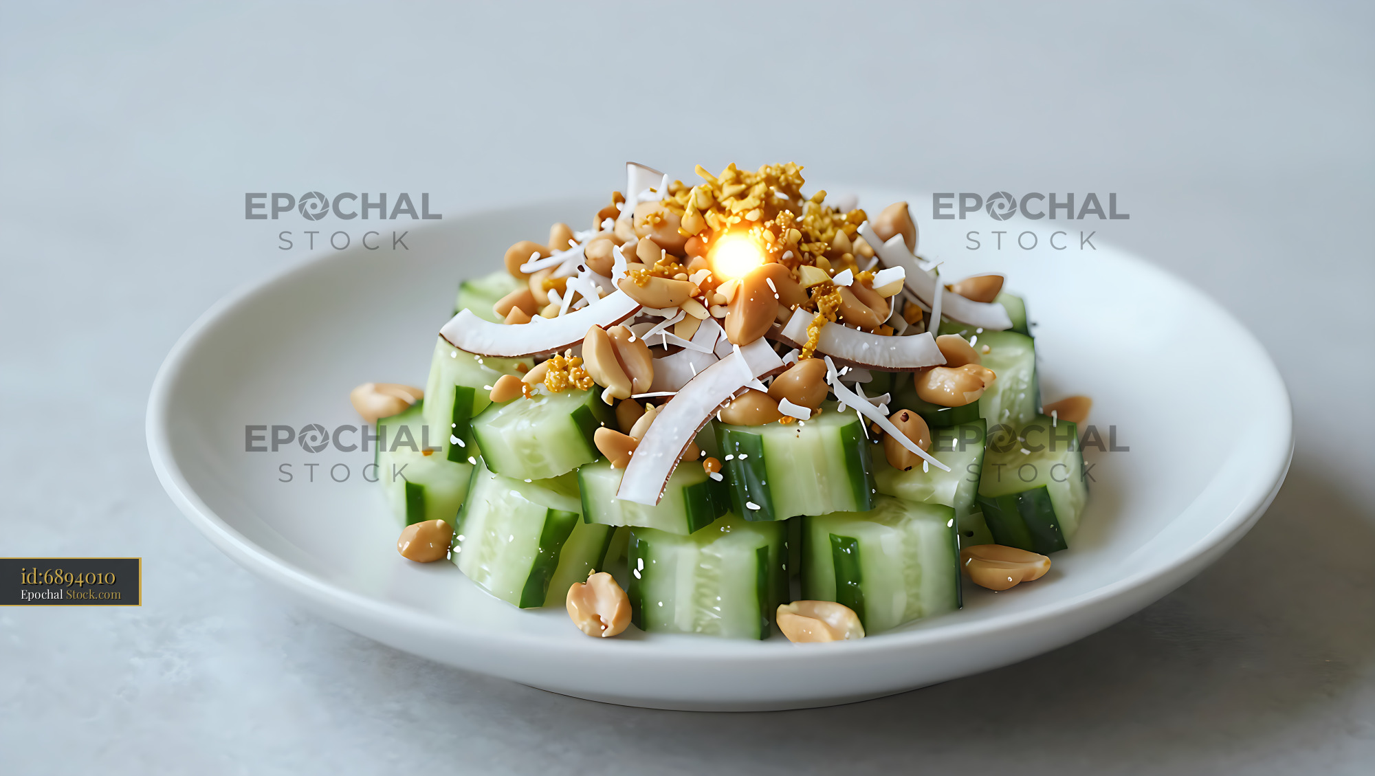 Kakdi Koshimbir Indian Cucumber Salad - stock photo