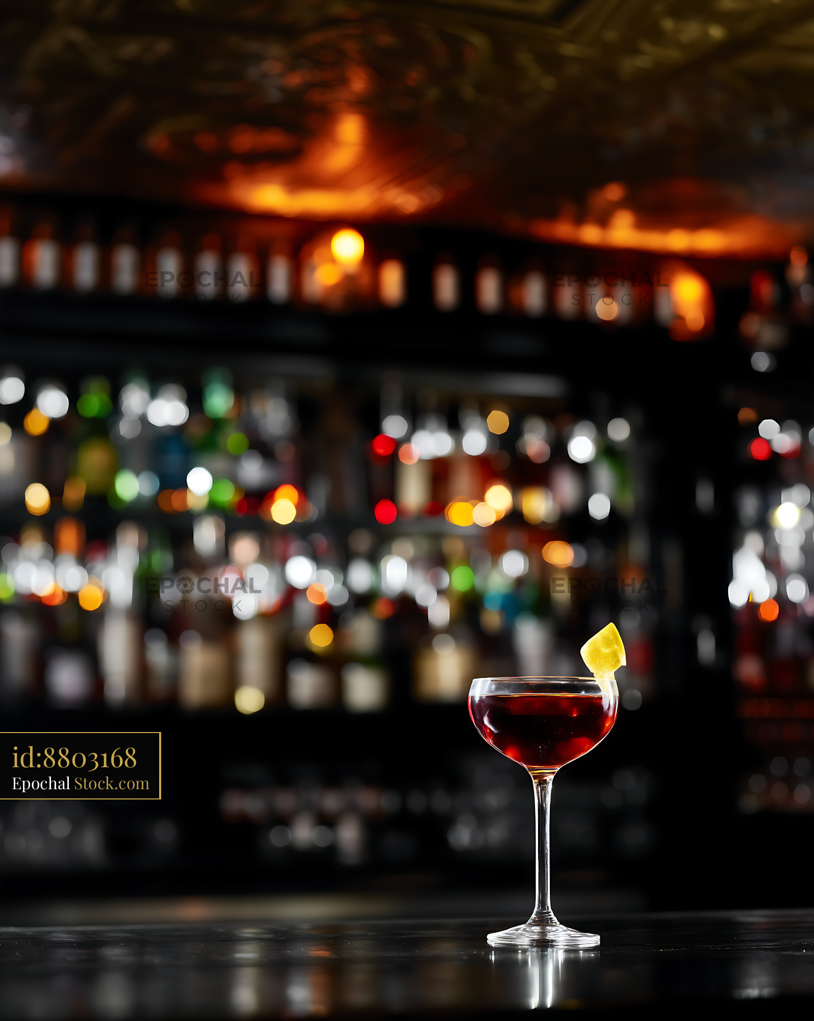 Bushwick Cocktail at Nightclub Bar - stock photo