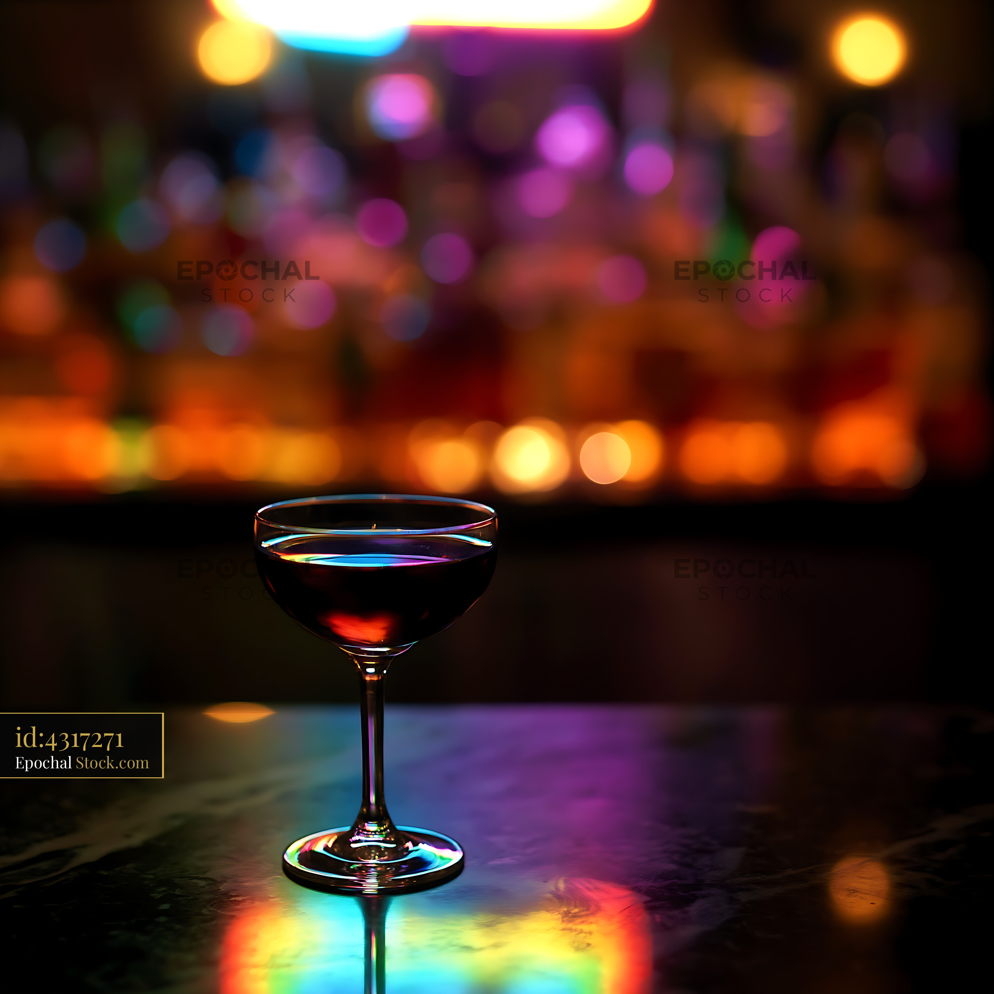 Bushwick Cocktail in Neon Nightlife - stock photo
