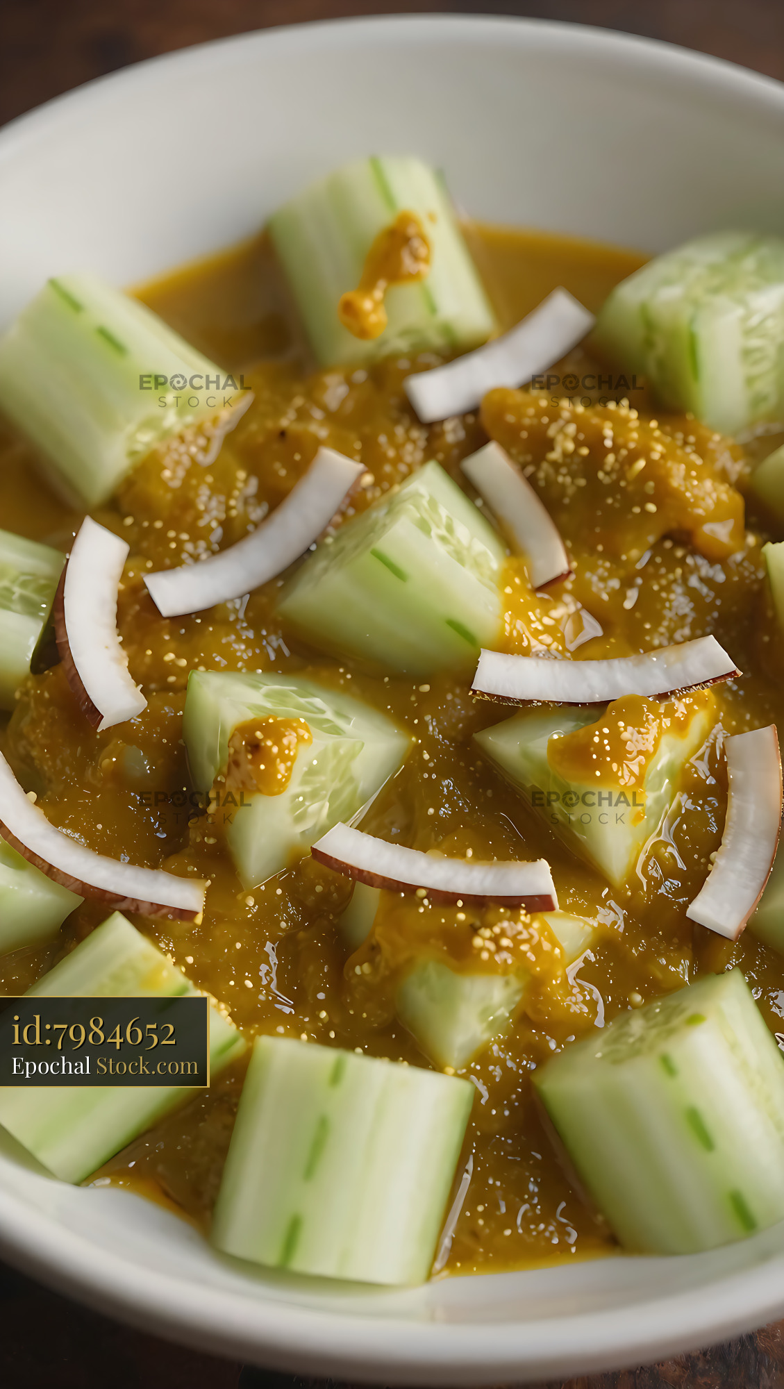 Kakdi Koshimbir Cucumber Yogurt Salad - stock photo