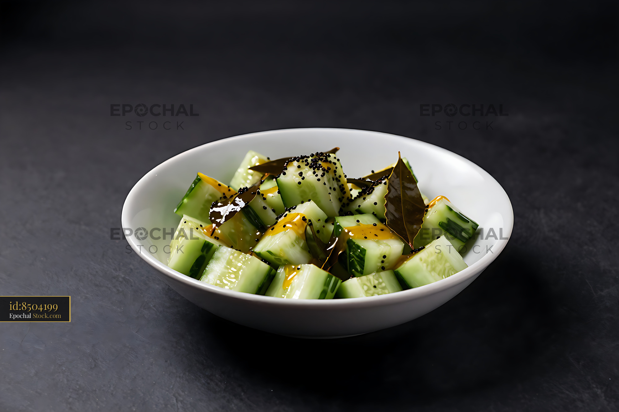 Kakdi Koshimbir Cucumber Salad with Mustard - stock photo
