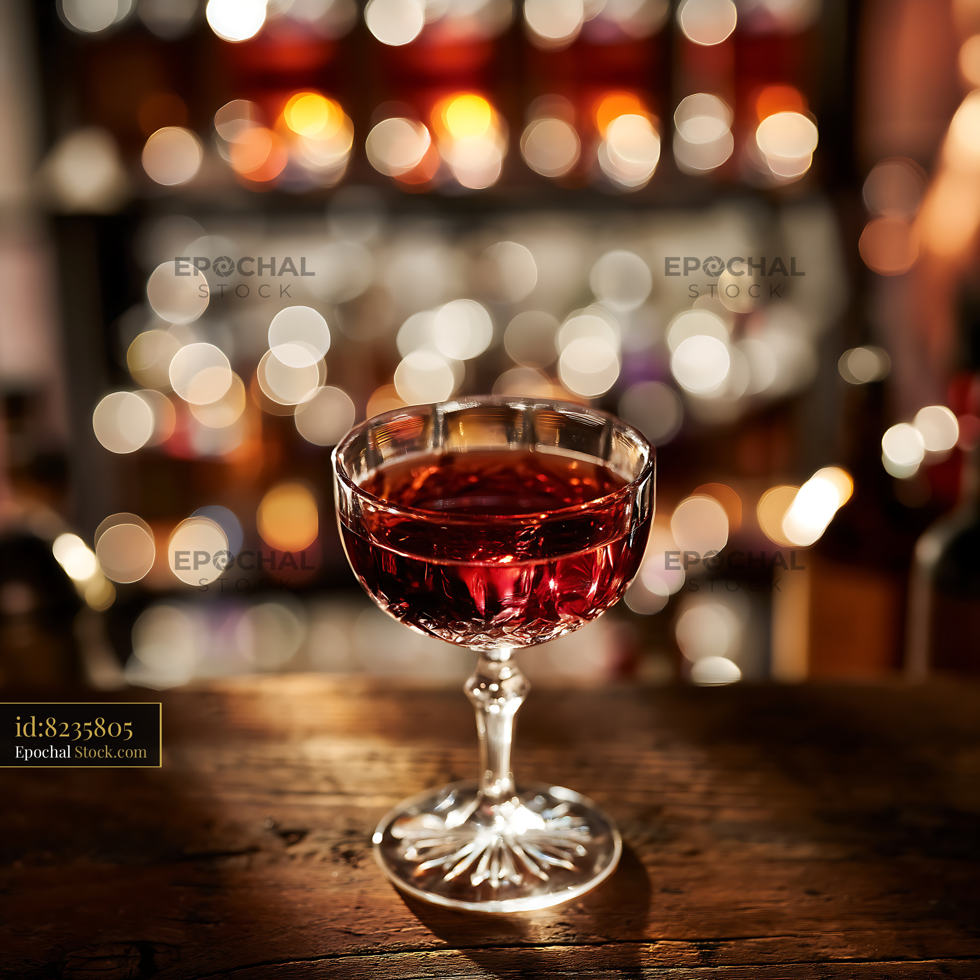 Bushwick Cocktail in Elegant Coupe Glass - stock photo