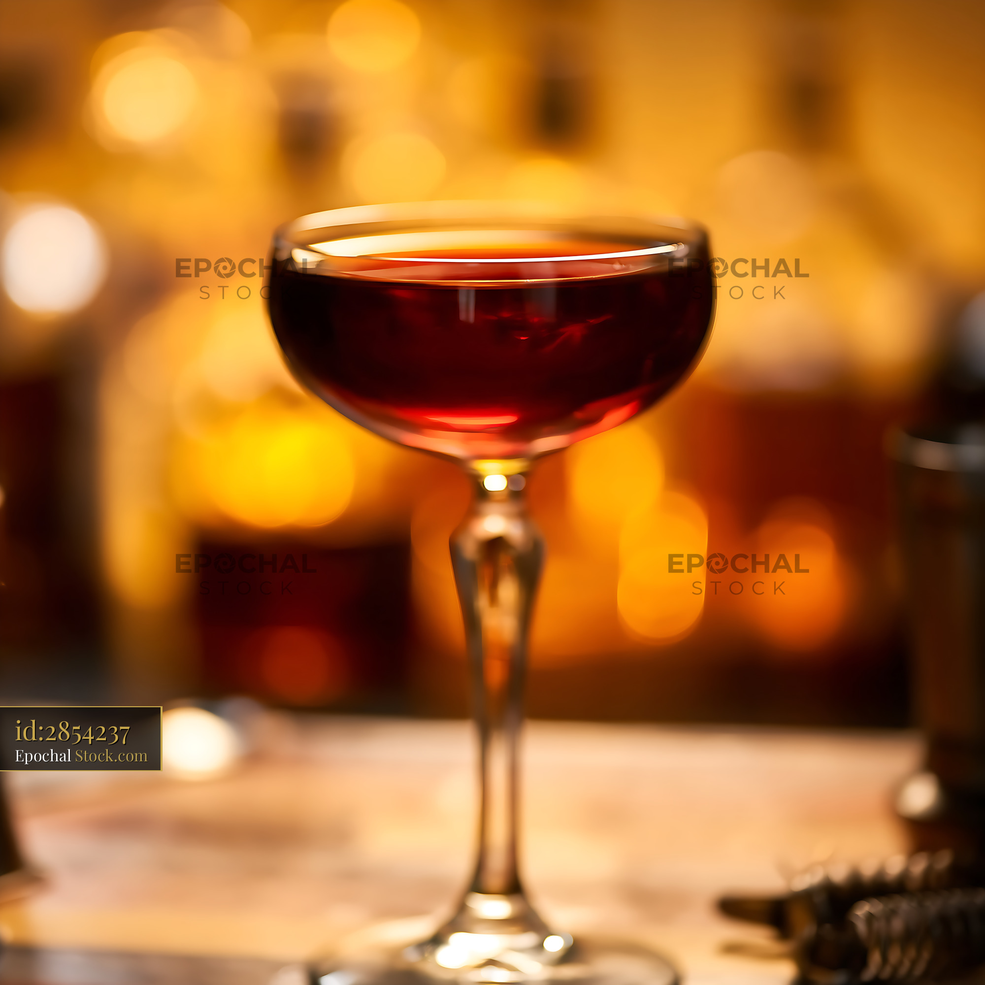 Sophisticated Bushwick Cocktail in Coupe - stock photo