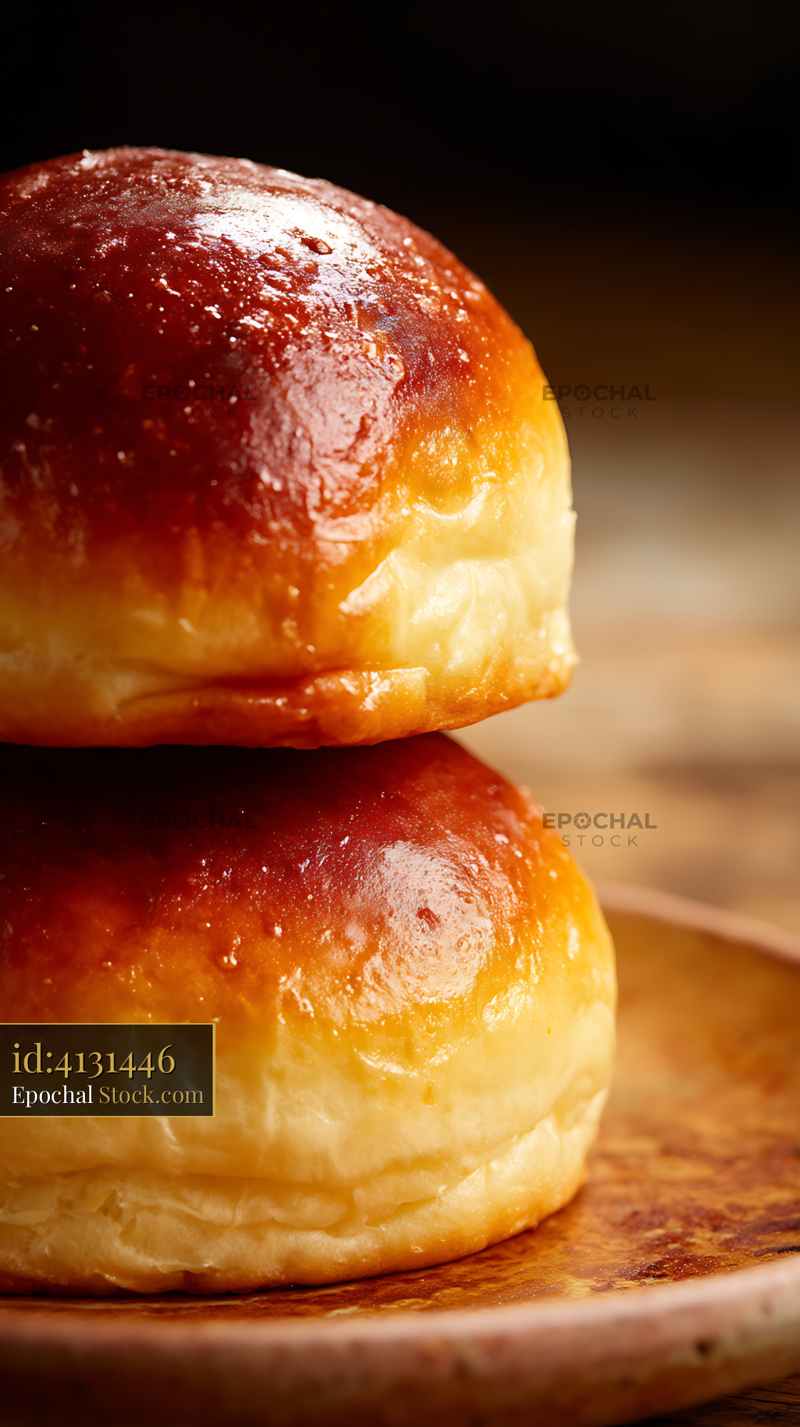 Gourmet Glazed Donuts Stacked Fresh - stock photo