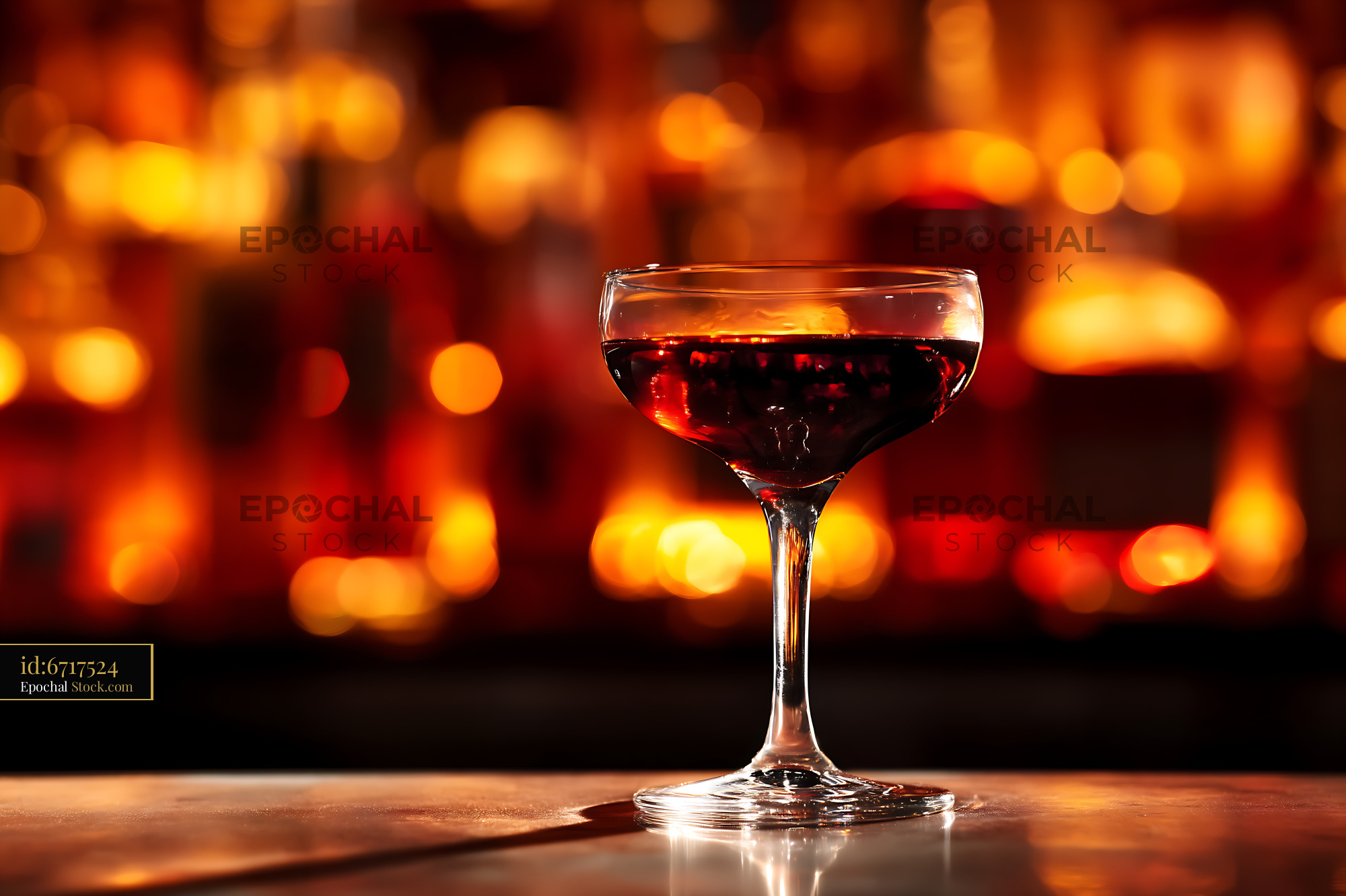 Bushwick Cocktail in Elegant Coupe Glass - stock photo