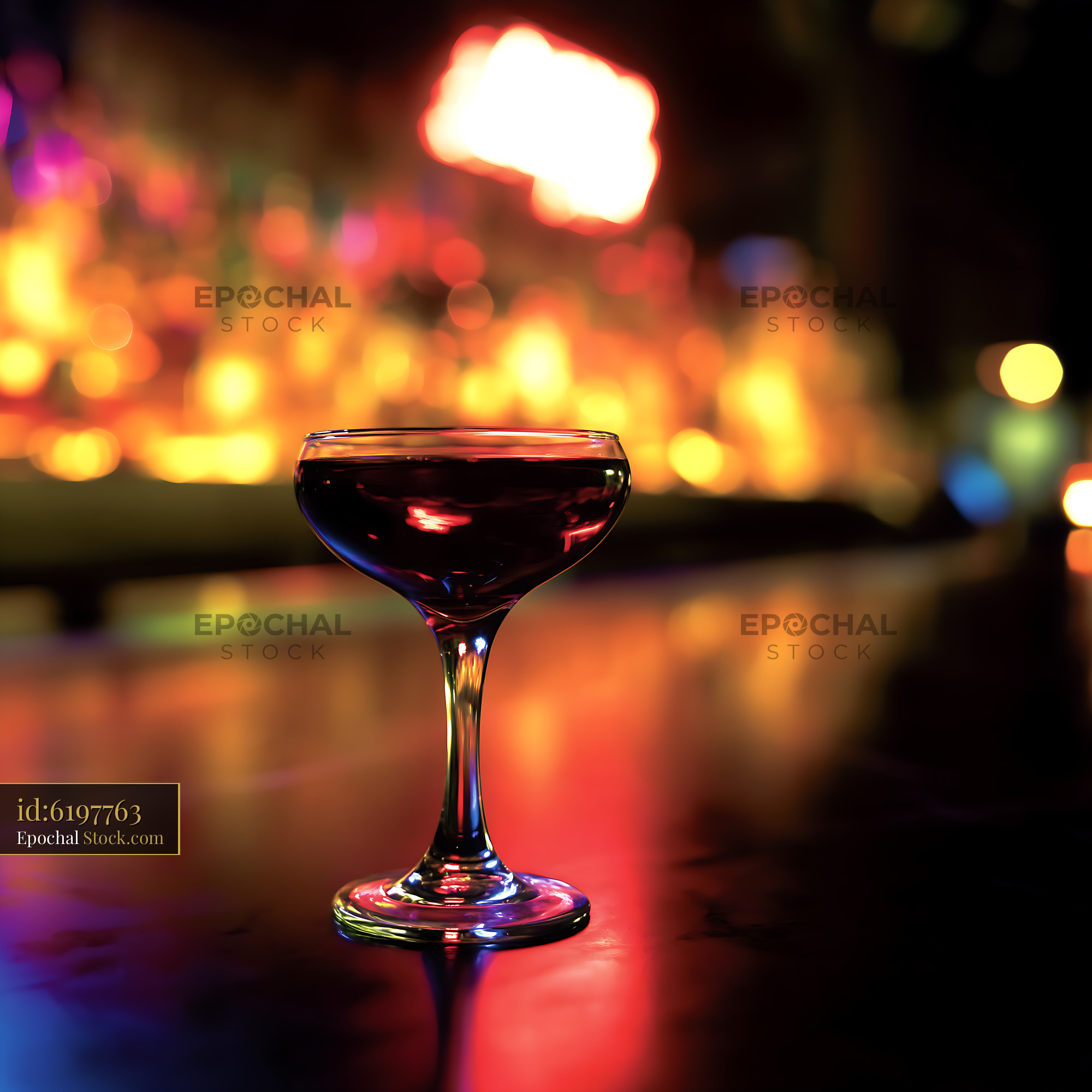 Bushwick Cocktail in Upscale Bar Ambiance - stock photo