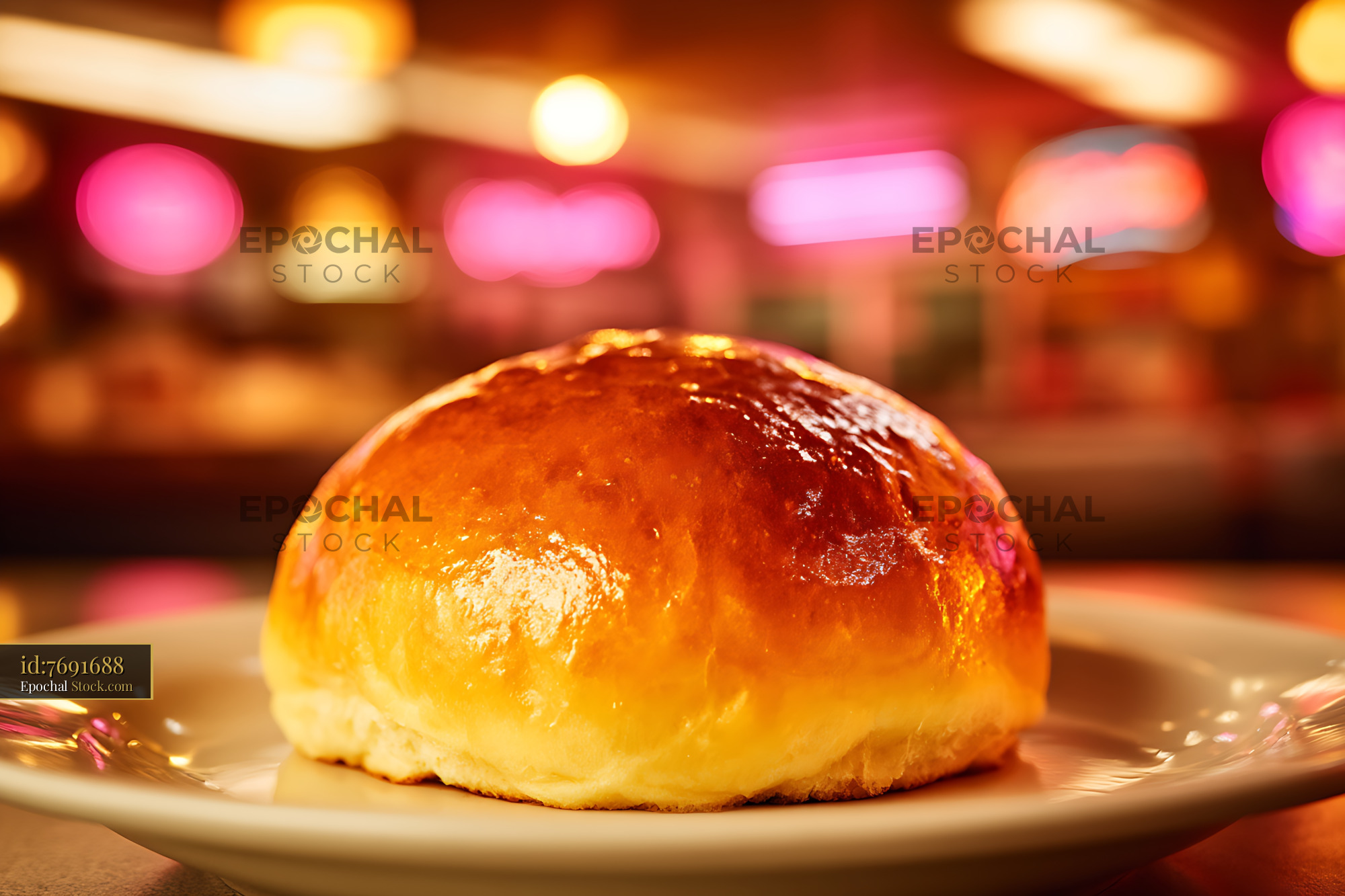 Golden Glazed Bun Fine Dining Restaurant - stock photo