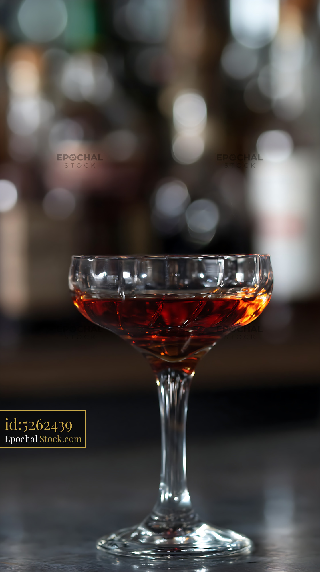 Bushwick Cocktail in Elegant Coupe Glass - stock photo