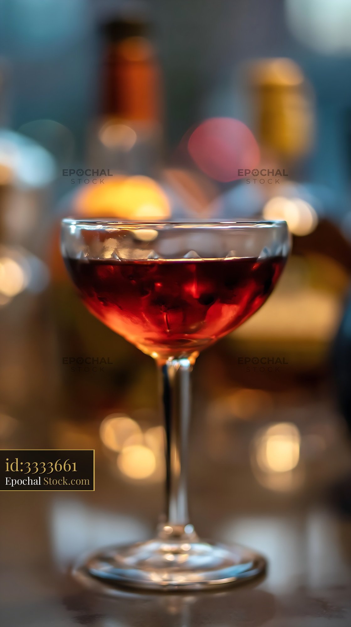Bushwick Cocktail in Coupe Glass - stock photo