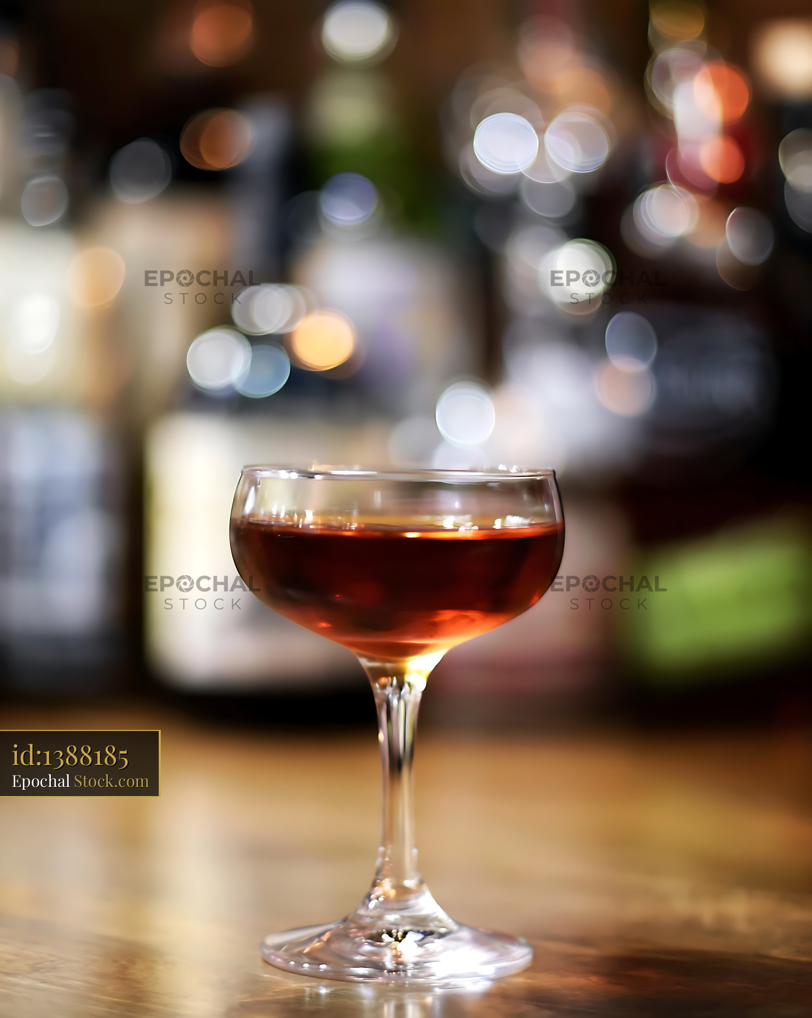 Bushwick Cocktail in Elegant Coupe Glass - stock photo