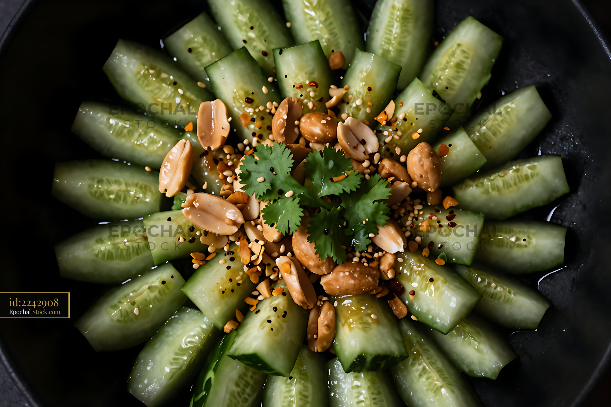 Kakdi Koshimbir: Fresh Cucumber & Peanut Salad - stock photo