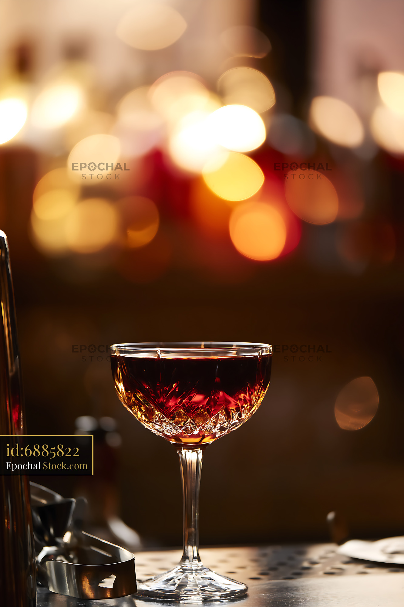 Bushwick Cocktail in Elegant Coupe Glass - stock photo